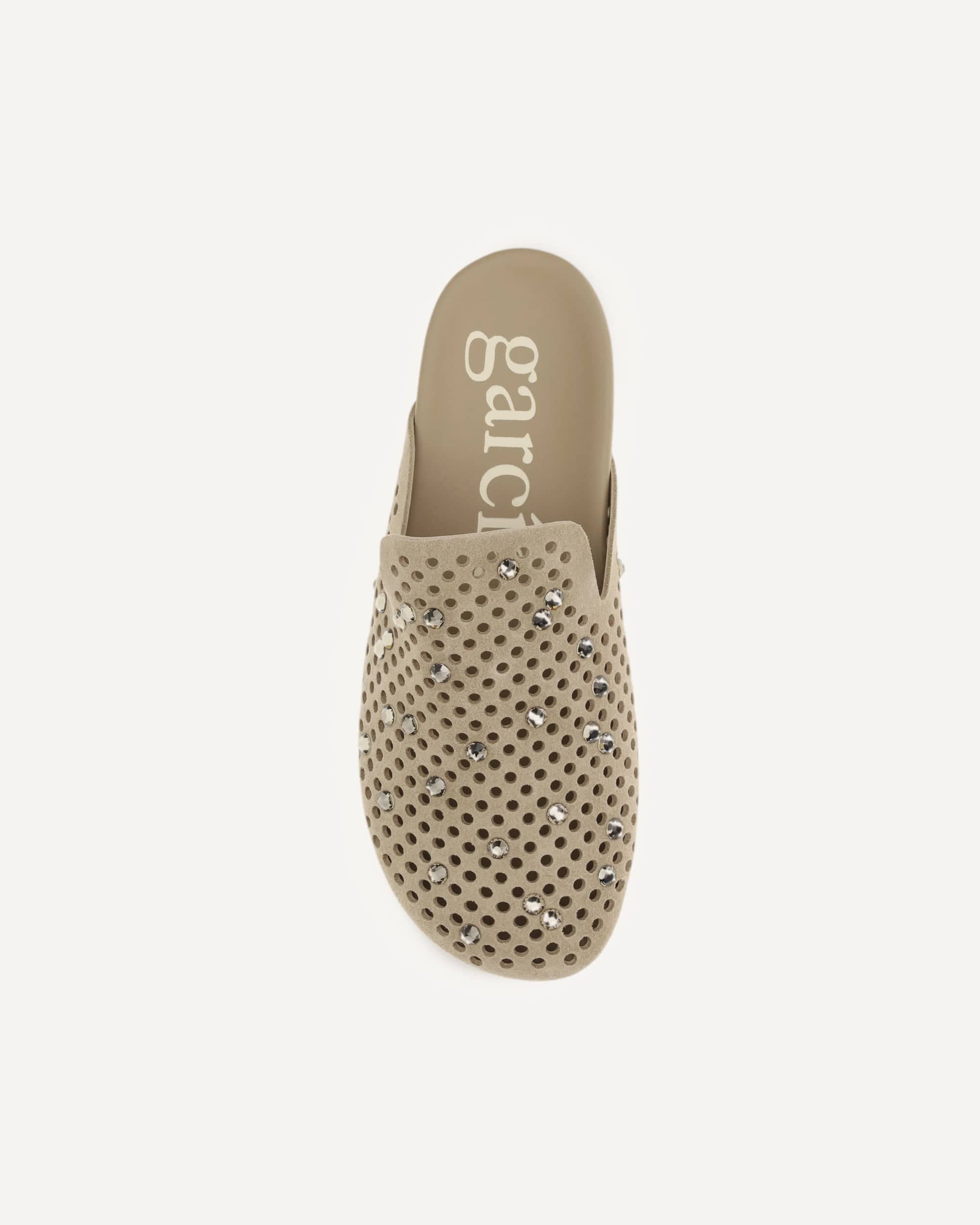 Pedro García Braidy Mules Suede Rhinestones