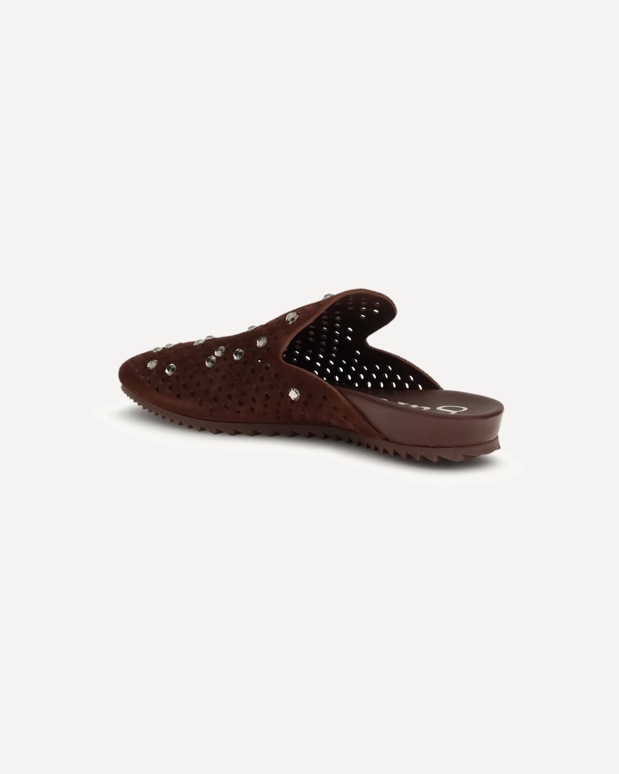 Pedro García Braidy Suede Rhinestone Mules