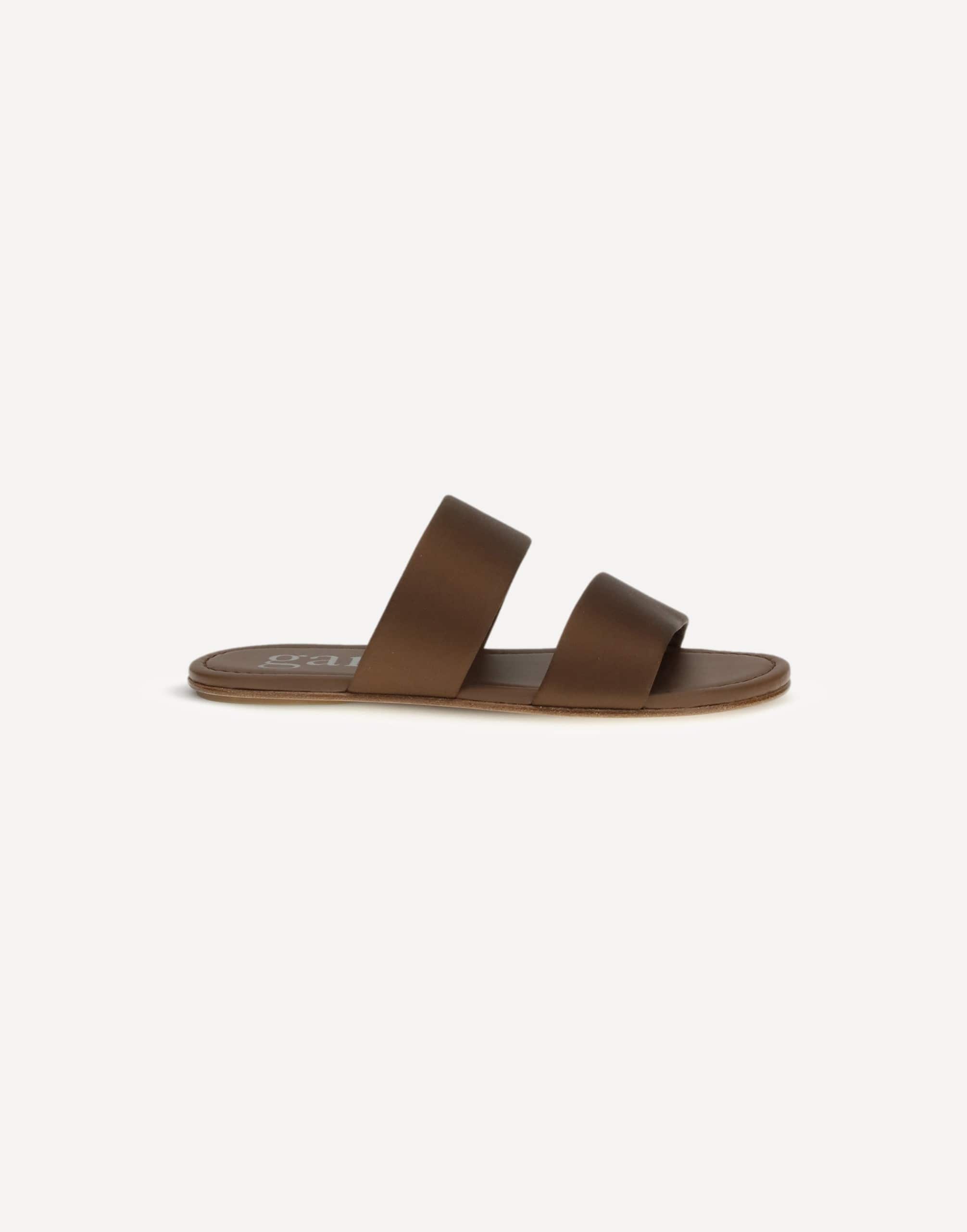 Pedro García Double-Band Satin Sandals