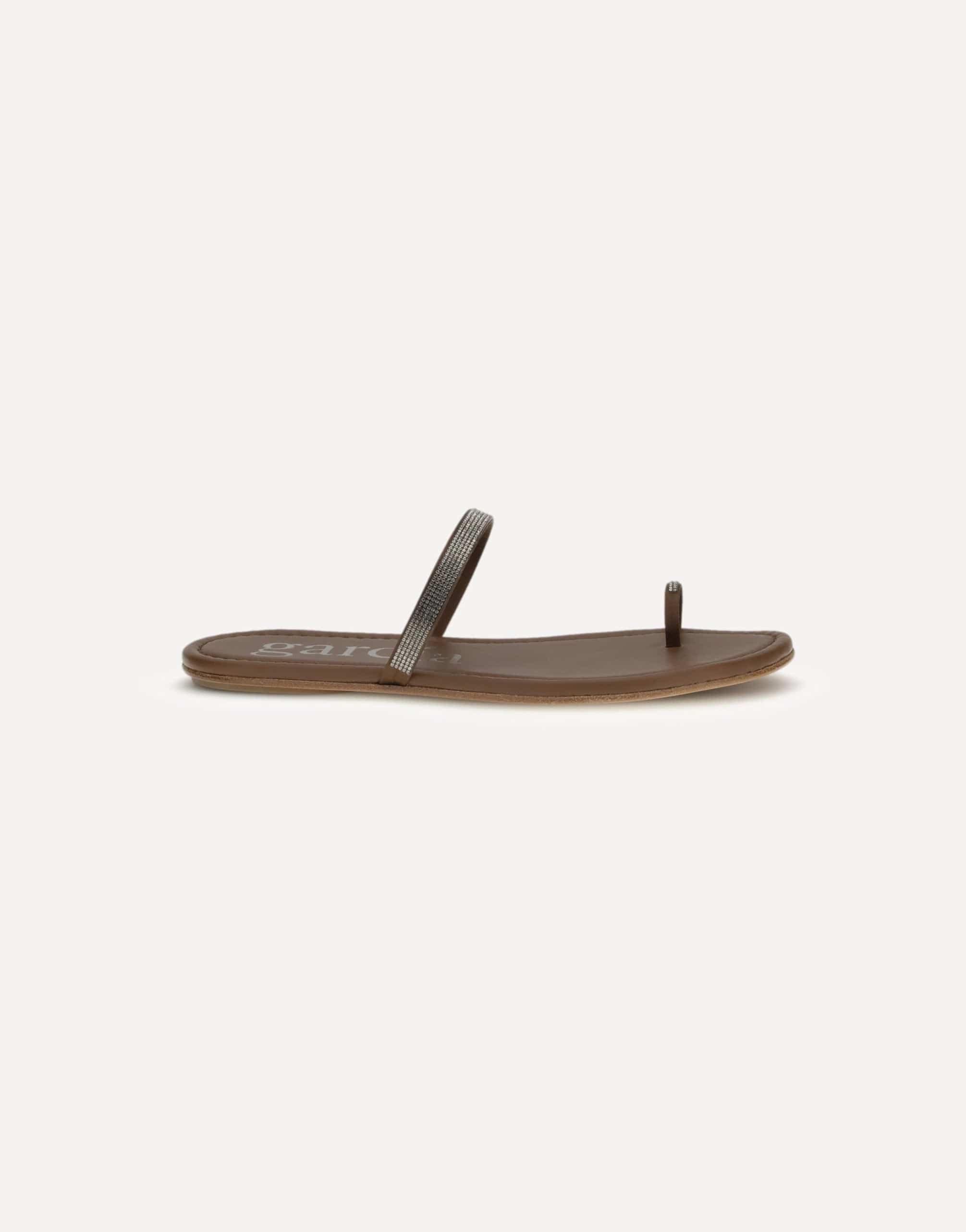 Pedro García Pita Crystal-Trim Silk Satin Sandals