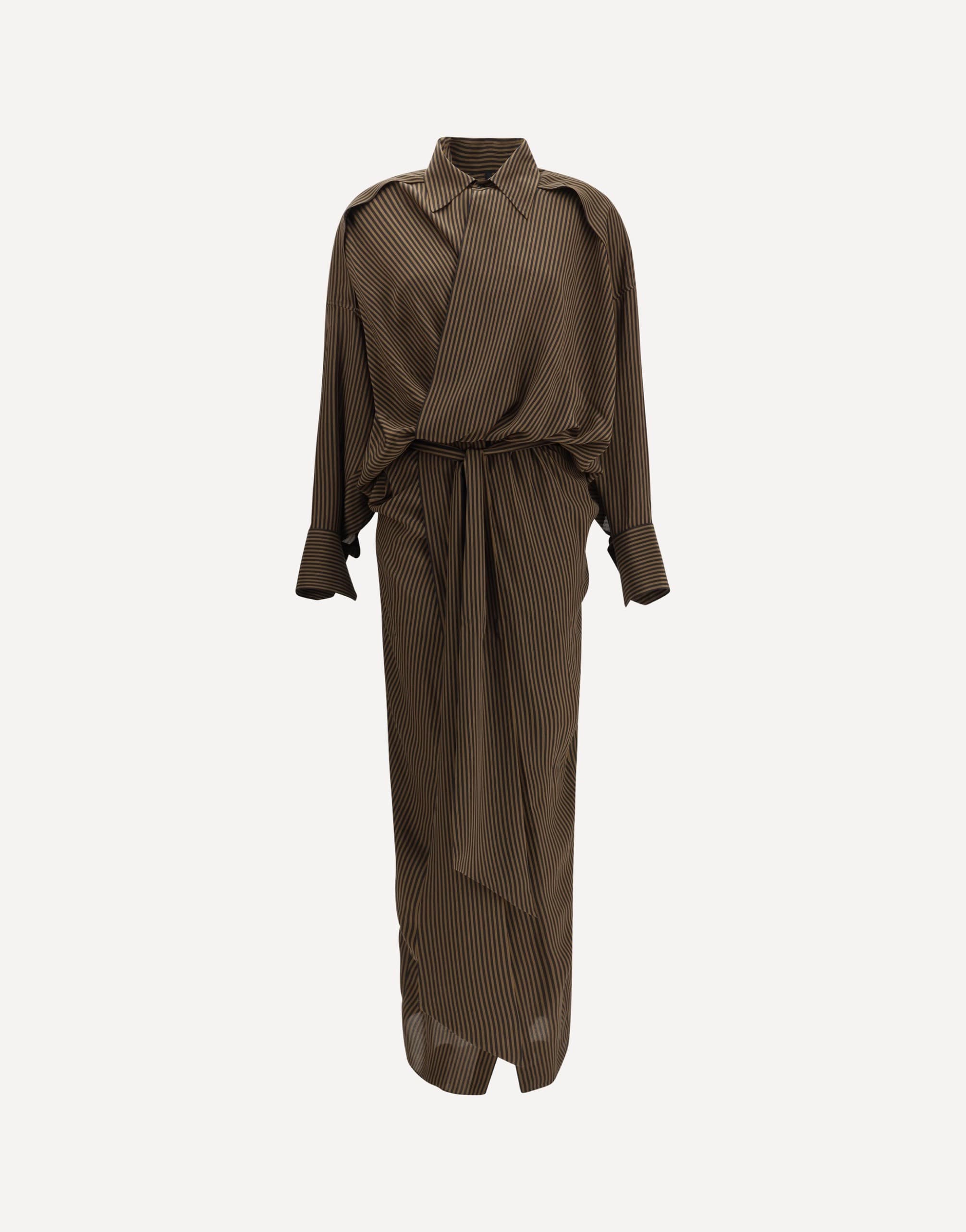 Petar Petrov Printed Silk Oversized Wrap Maxi Dress