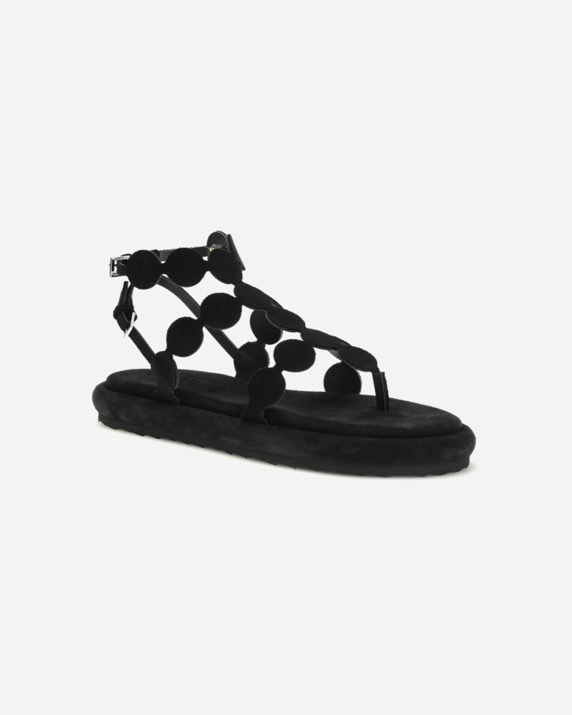 Pierre Hardy Suede Platform Sandals Geometric Cage - alternate view