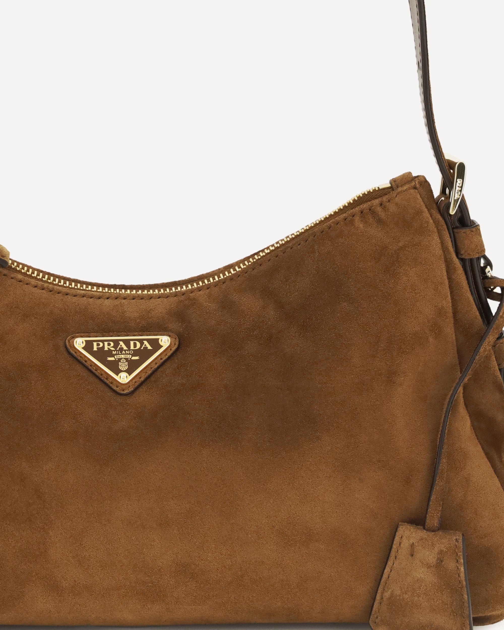 Prada Prada Aimée Suede Shoulder Bag