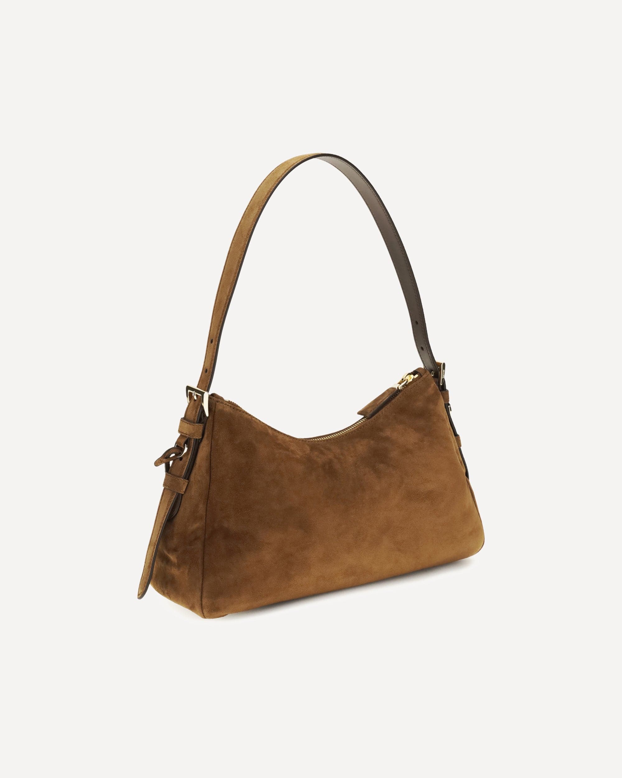 Prada Prada Aimée Suede Shoulder Bag