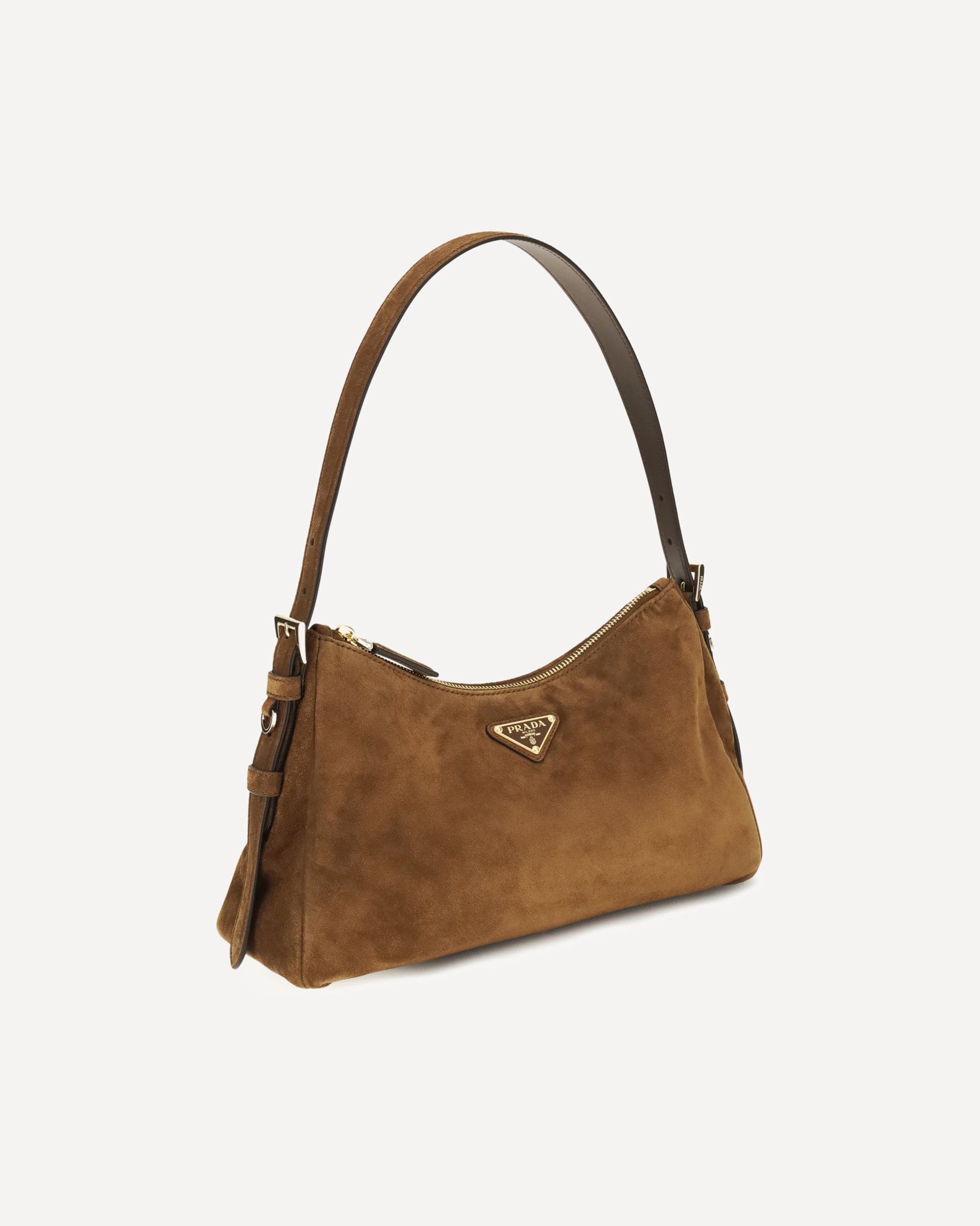 Prada Prada Aimée Suede Shoulder Bag