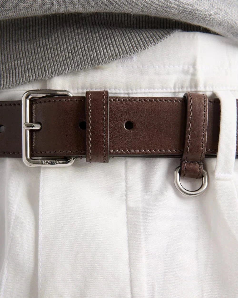 Prada Antiqued leather belt