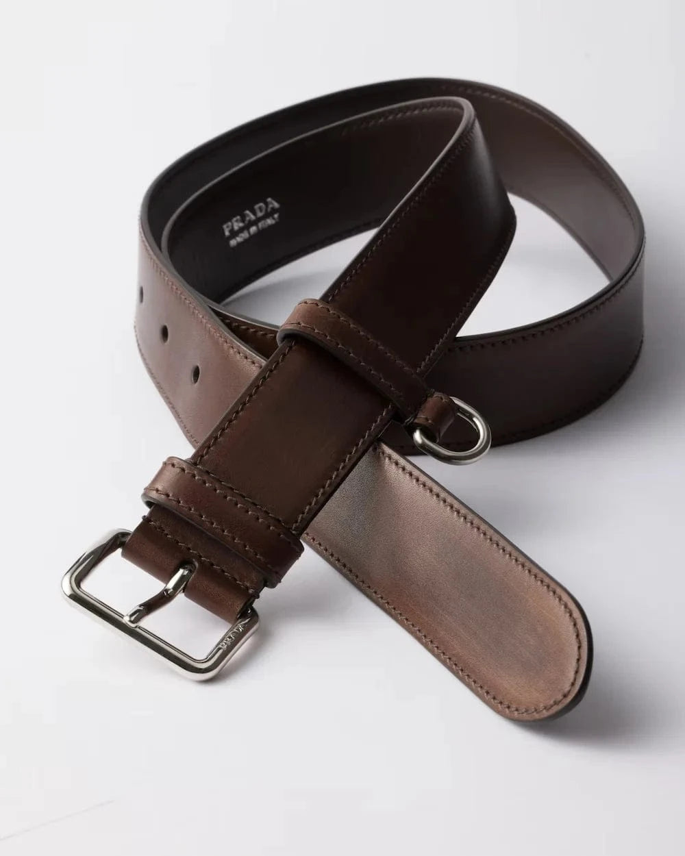 Prada Antiqued leather belt