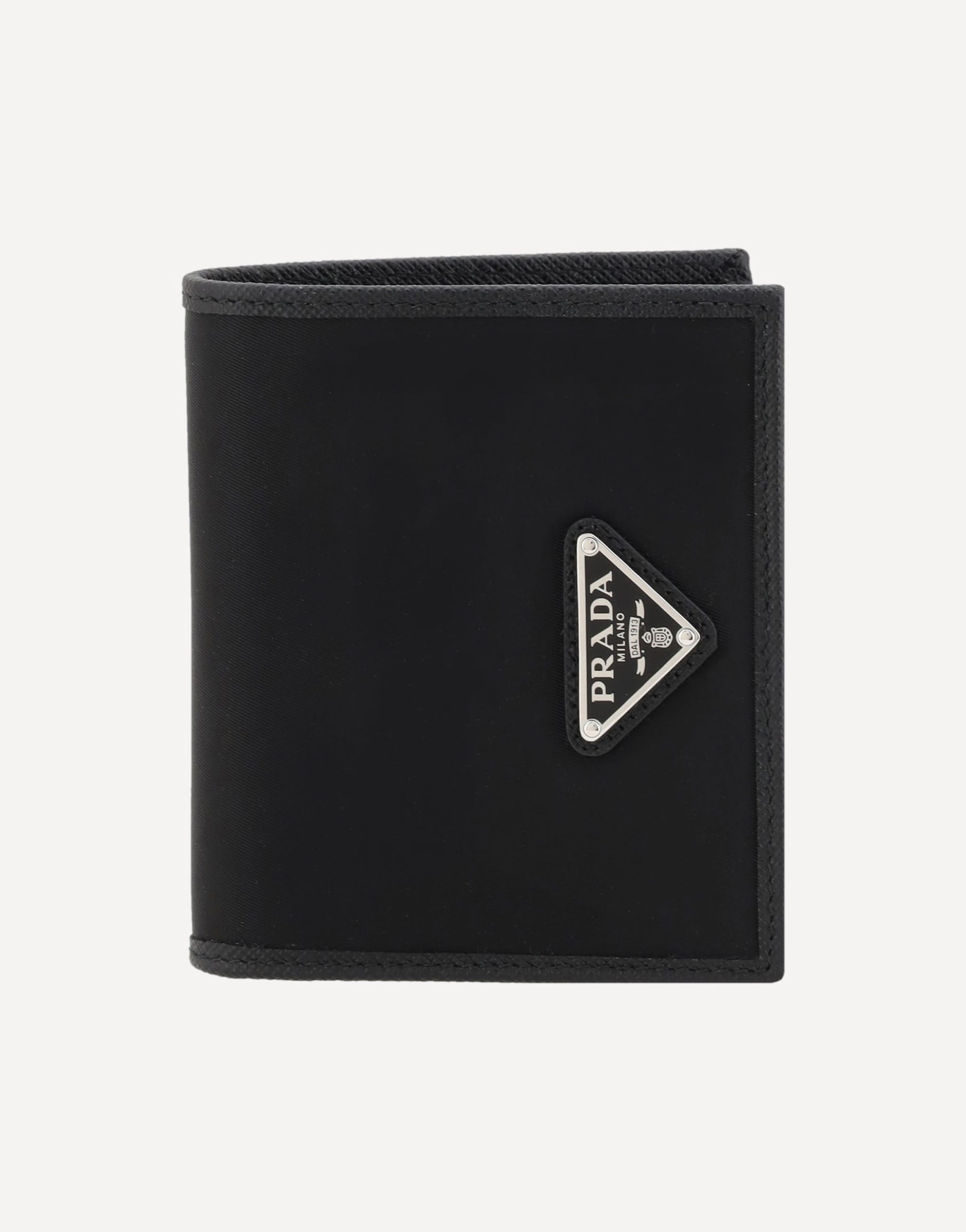 Prada Bifold Wallet With Triangular Plaque