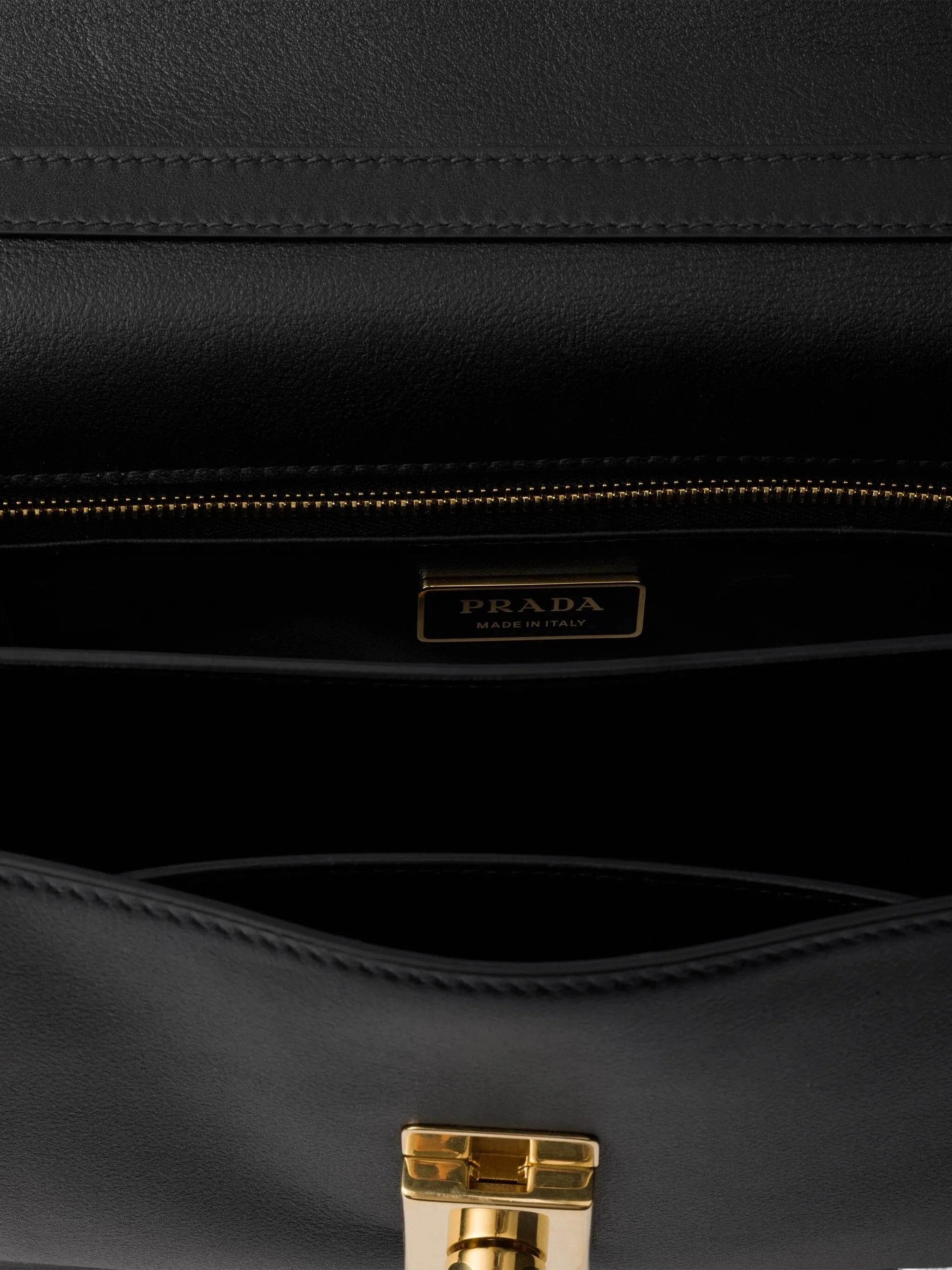 Prada Black Leather Shoulder Bag