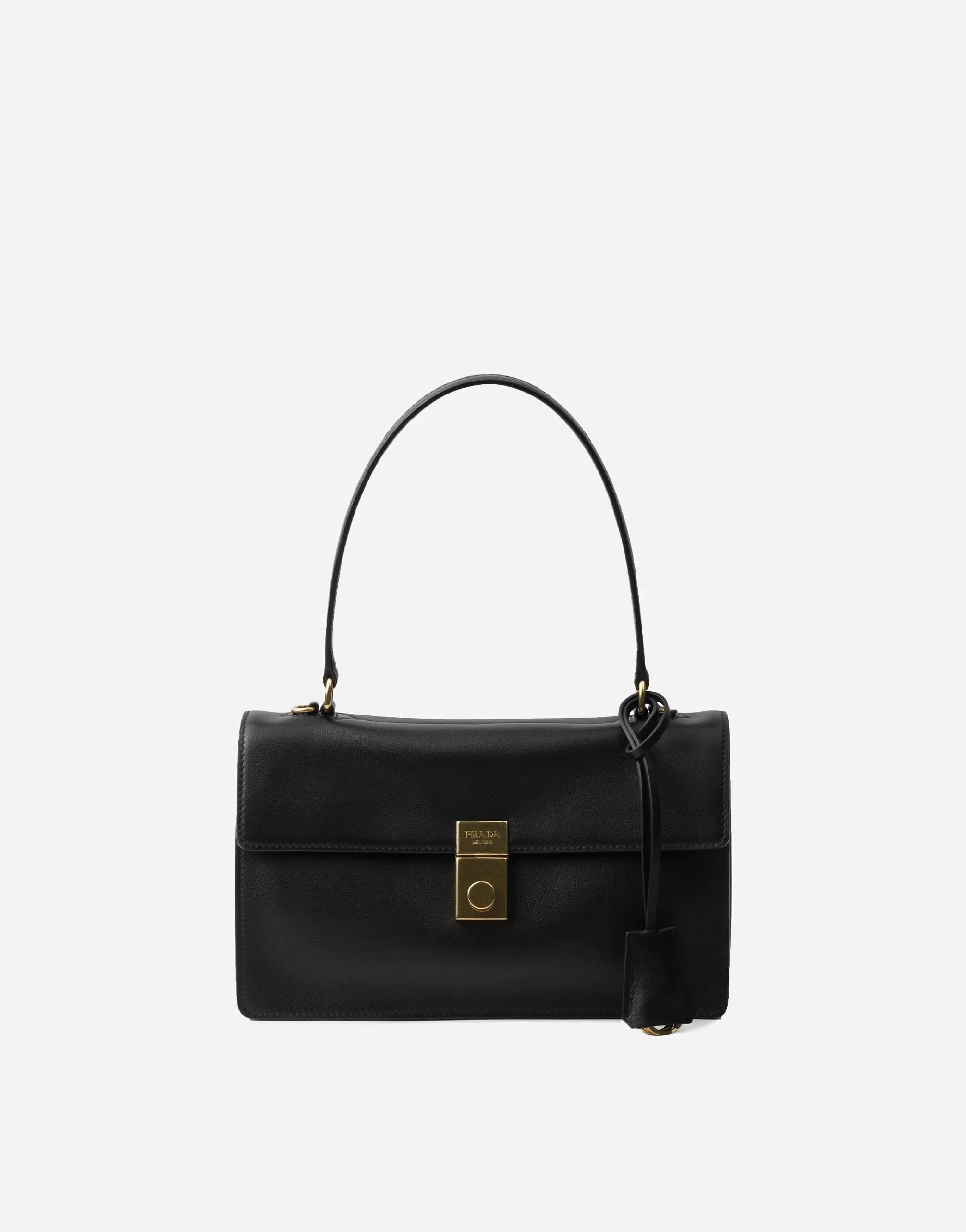 Prada Black Leather Shoulder Bag