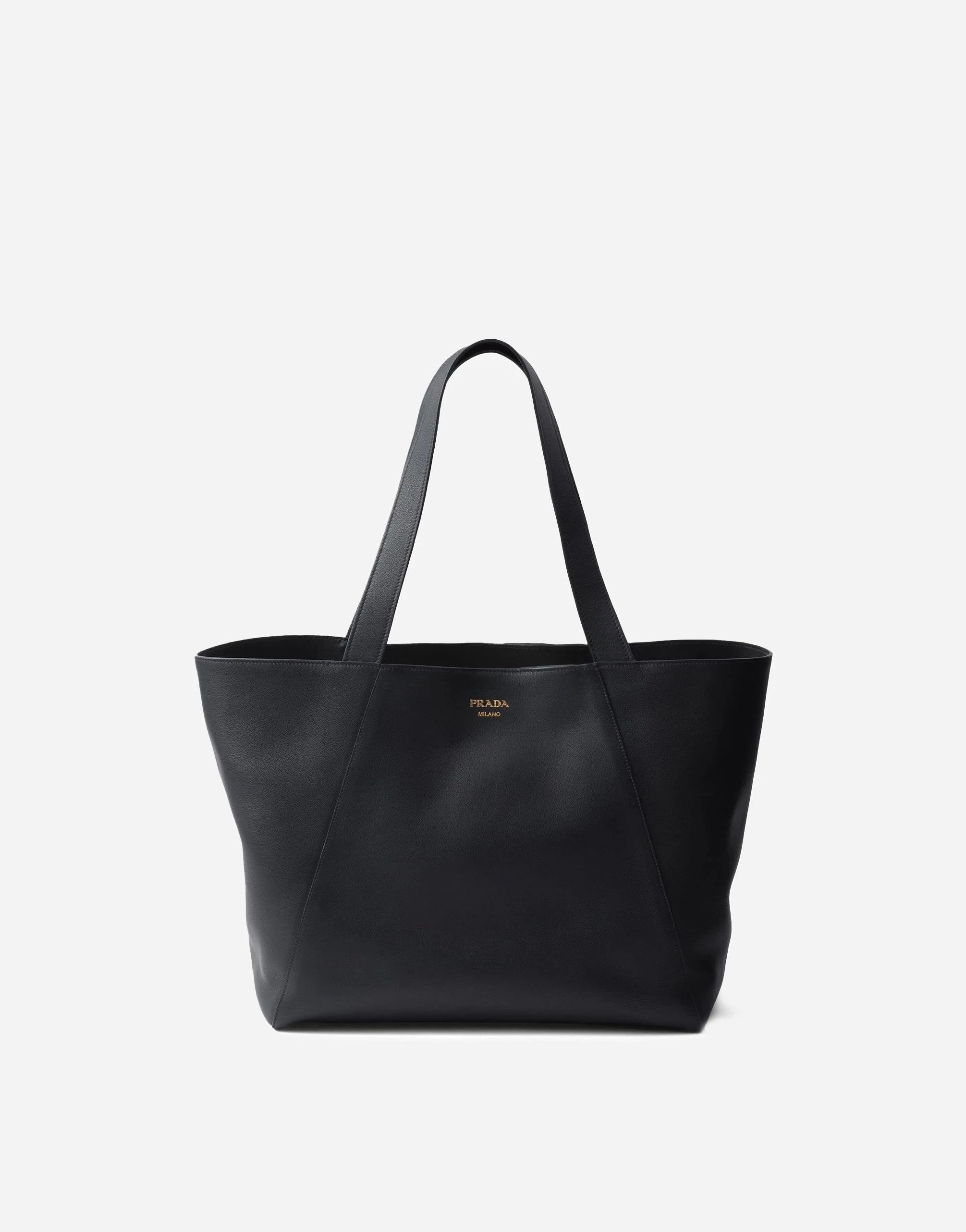 Prada Black Leather Tote Bag
