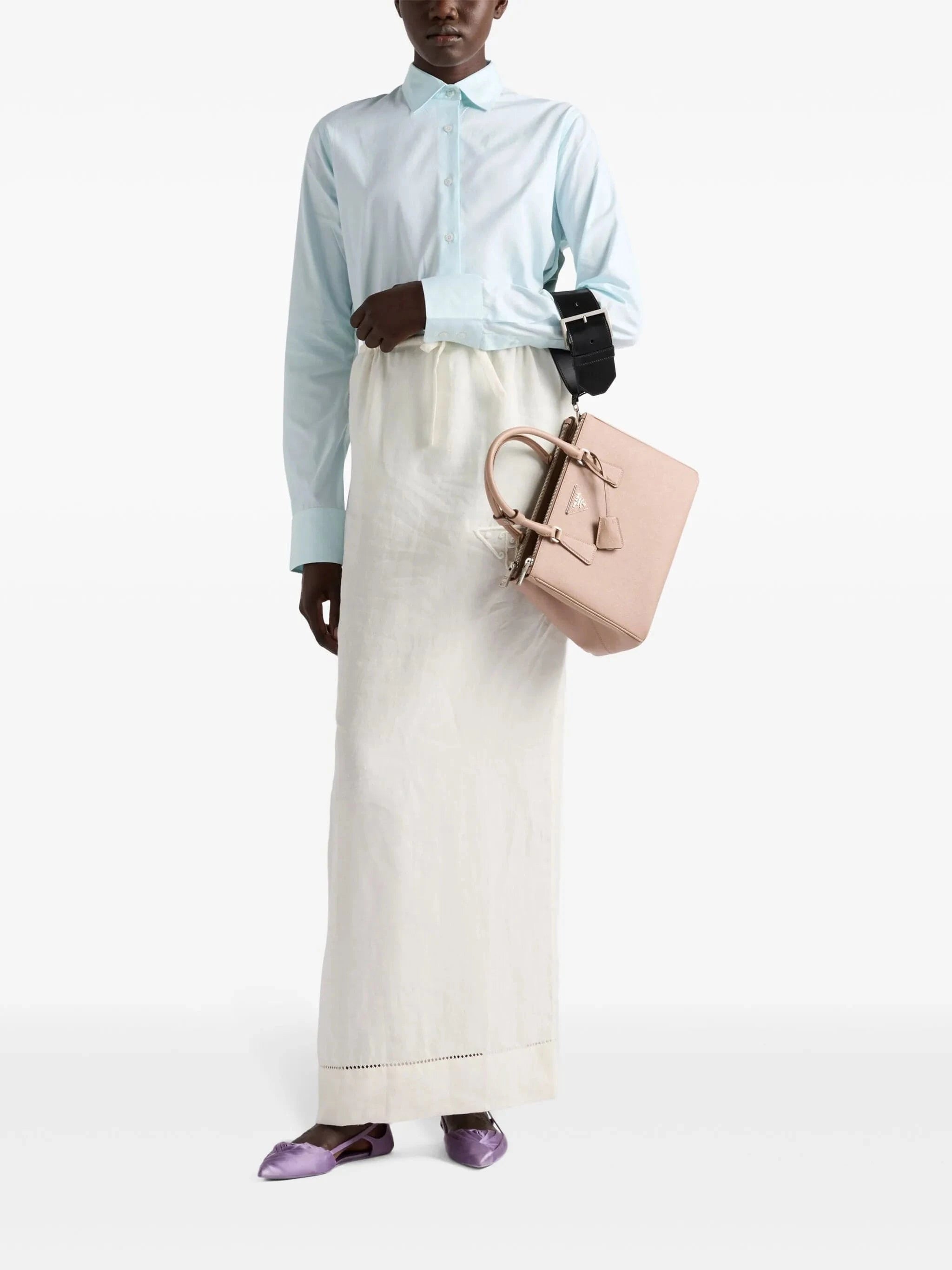 Prada Blue Oxford Cotton Shirt