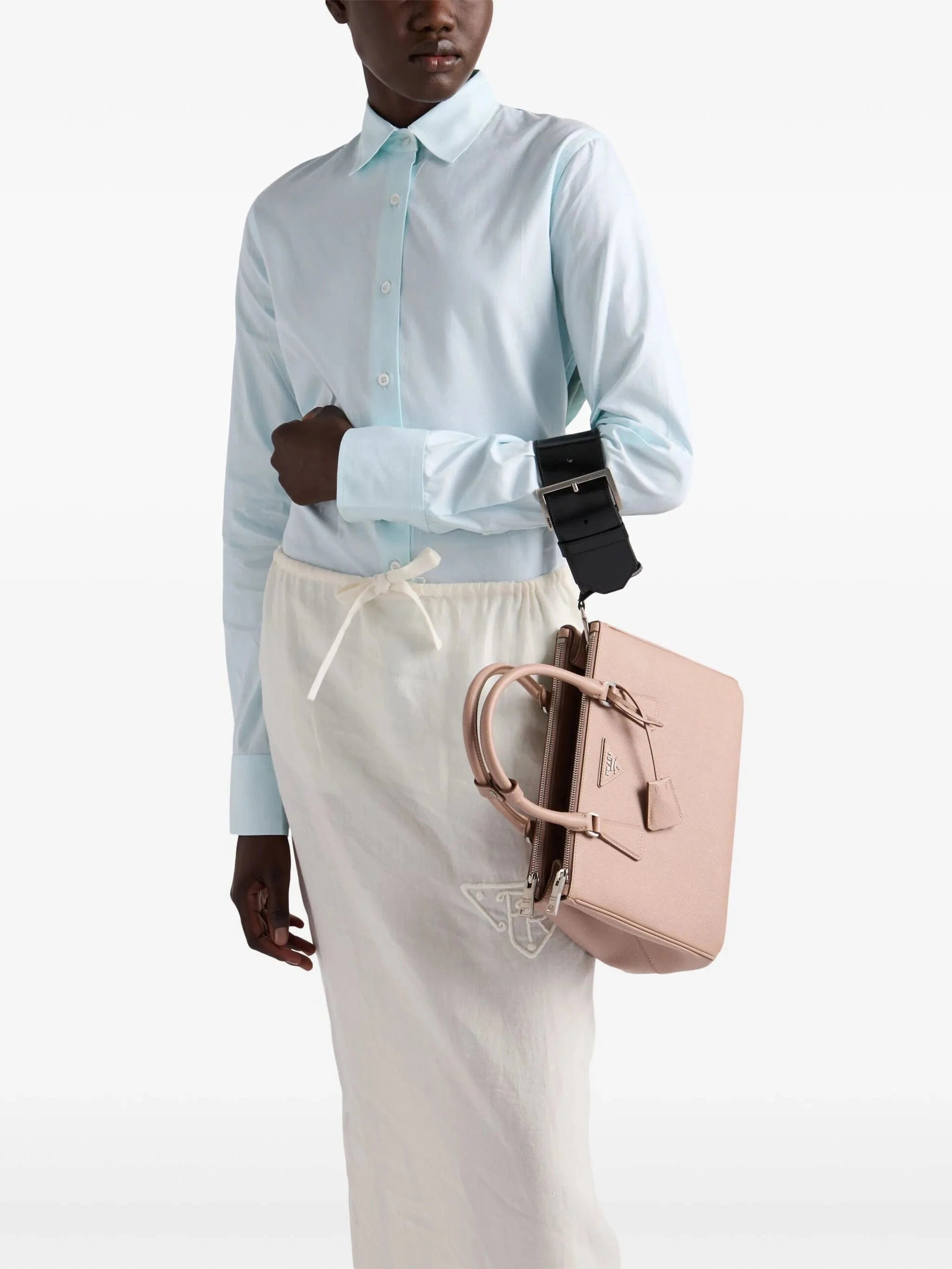 Prada Blue Oxford Cotton Shirt