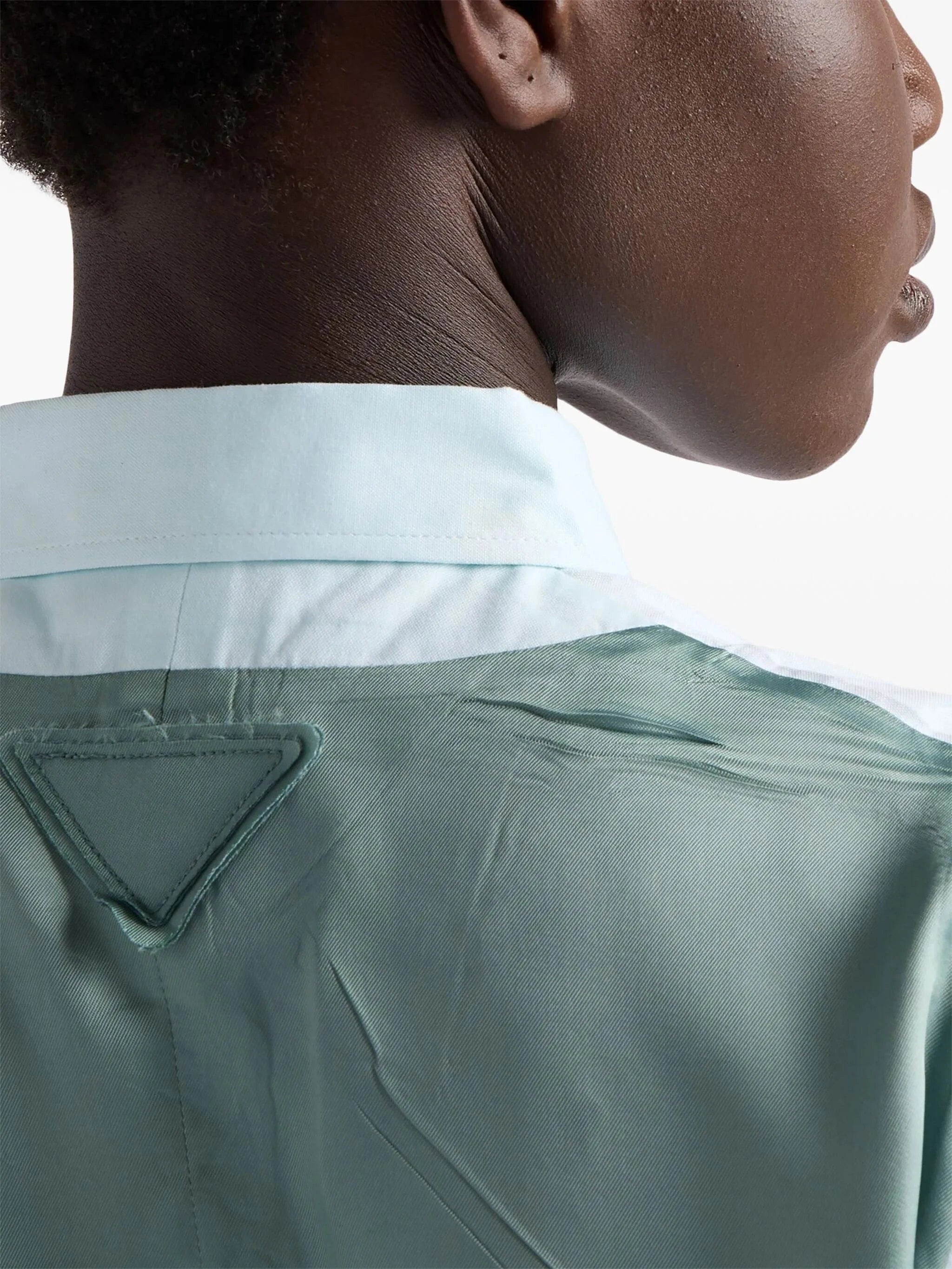 Prada Blue Oxford Cotton Shirt