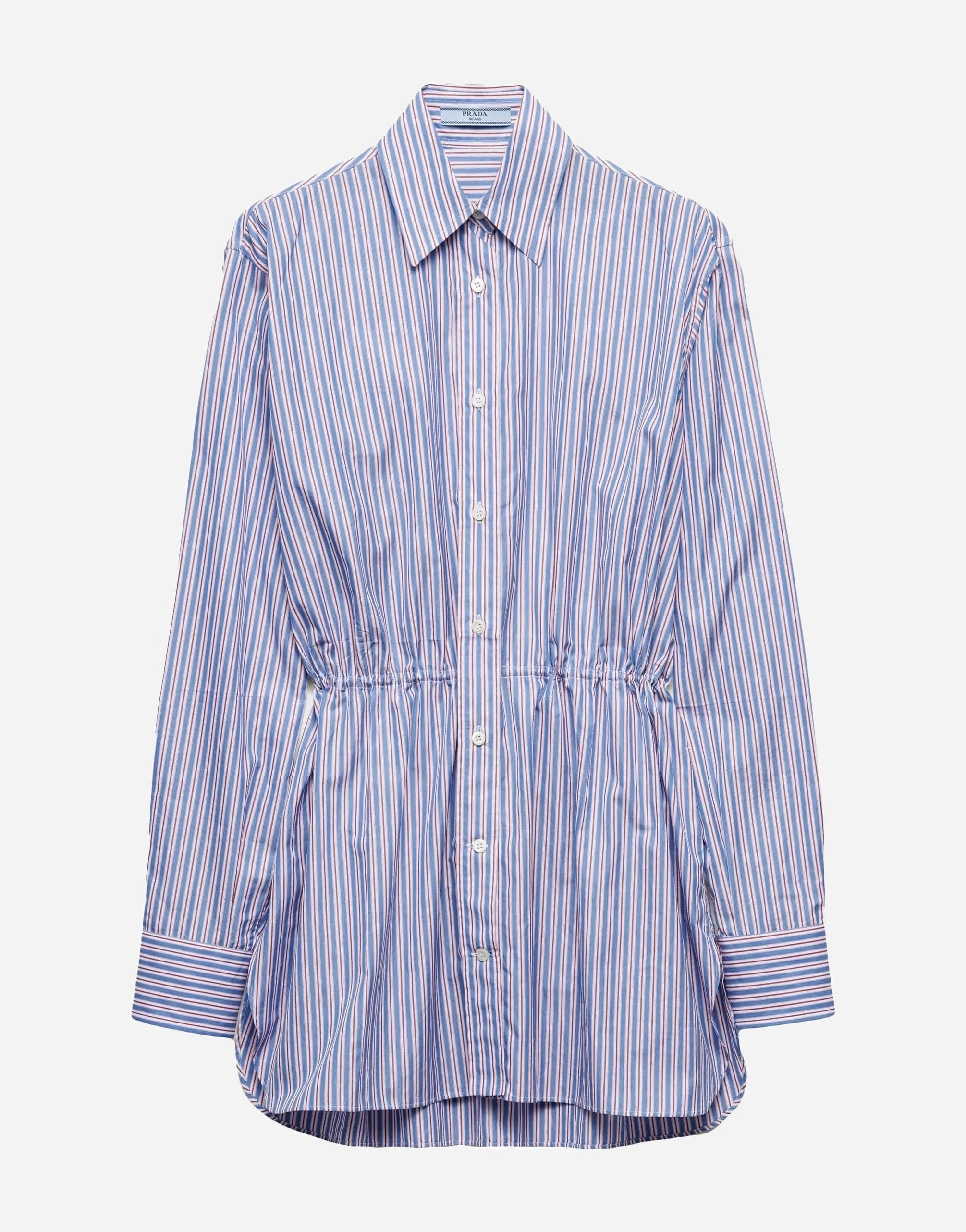 Prada Blue Striped poplin shirt