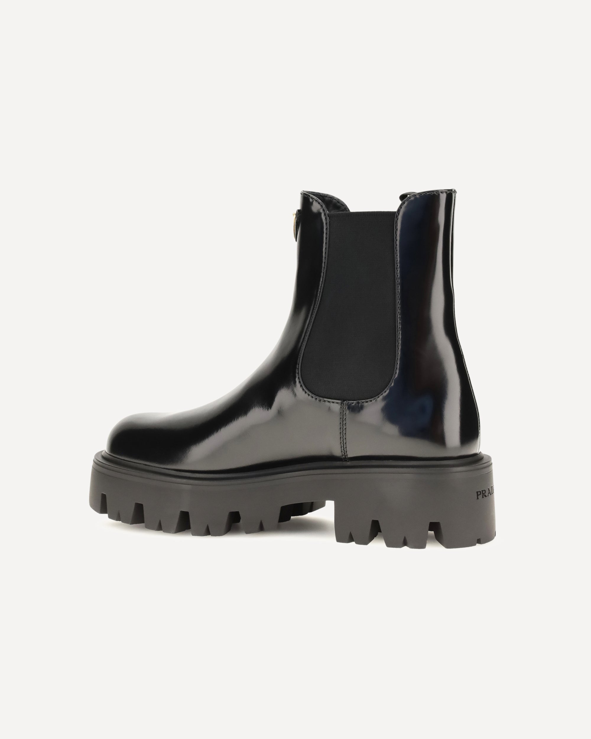 Bottines en cuir brossé Prada