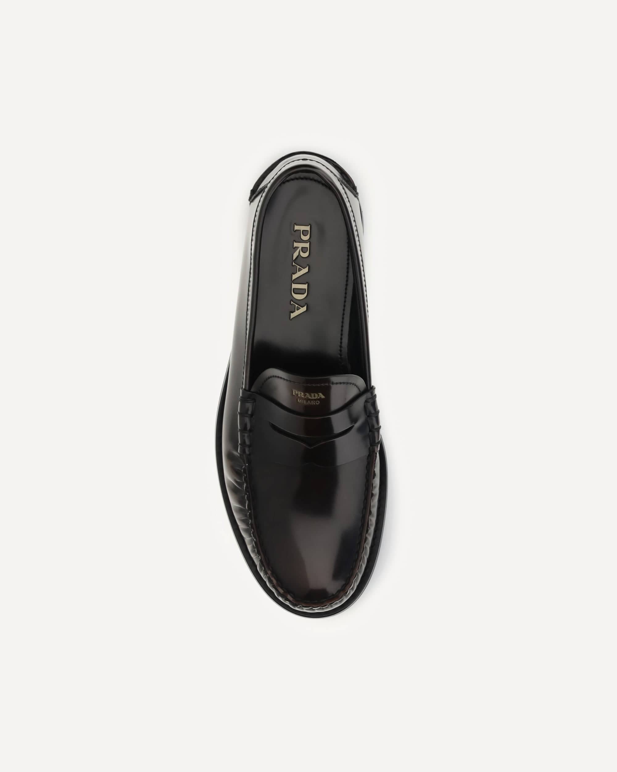 Prada Prada Brushed Leather Loafers