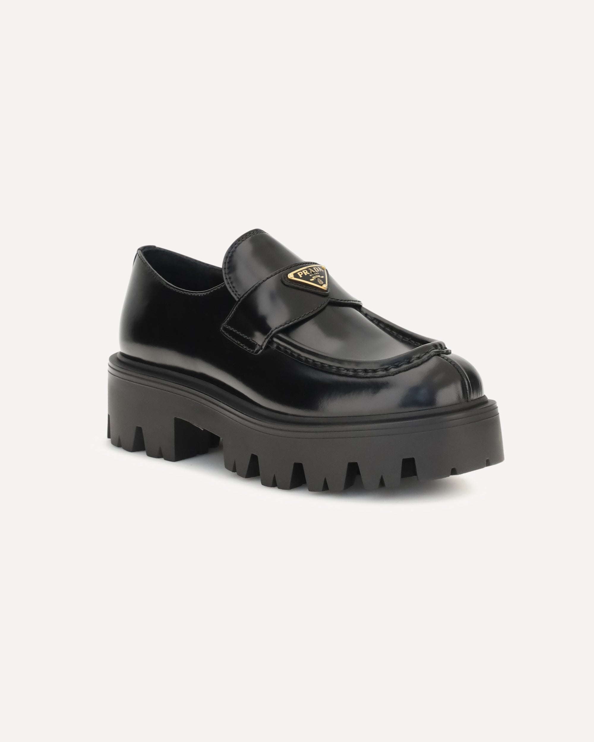 Prada Brushed Leather Loafers - alternate view