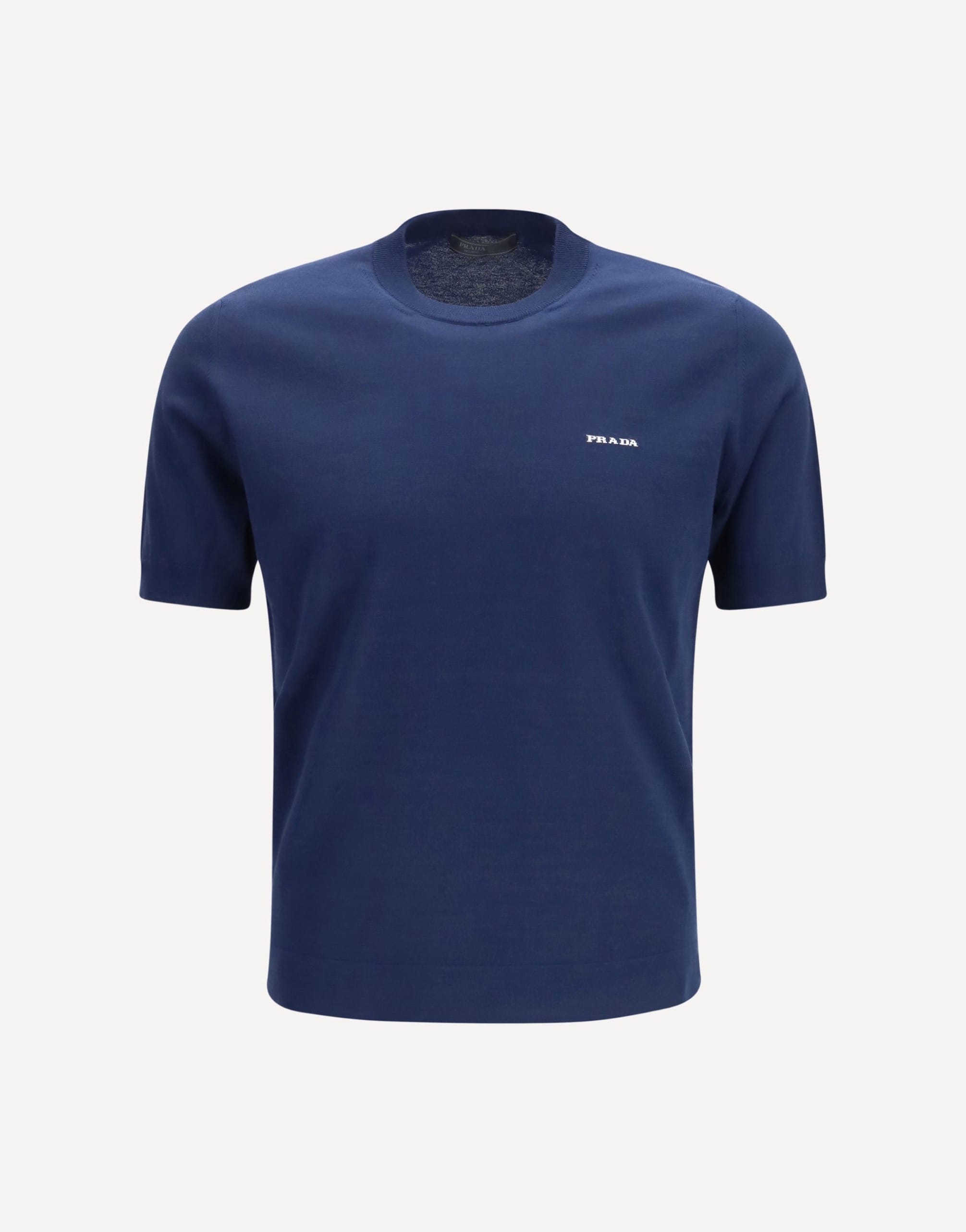 Prada C-Neck Knit In Cotton