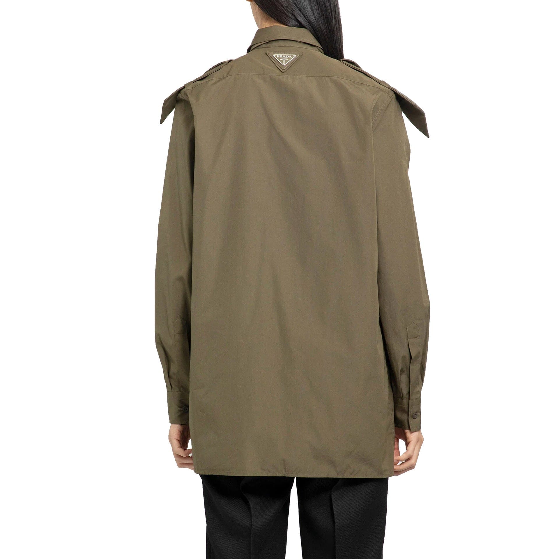 Prada Camouflage Cotton Long Sleeve Shirt