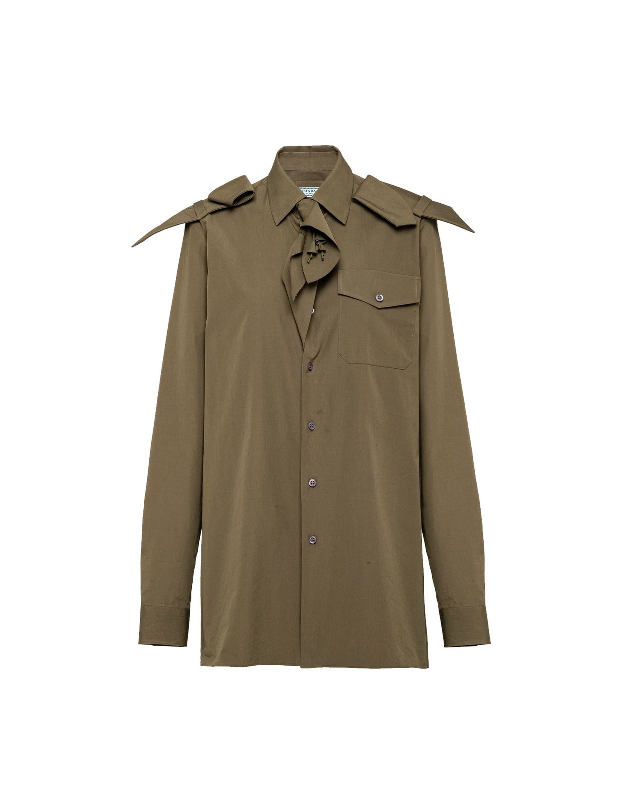 Prada Camouflage Cotton Long Sleeve Shirt