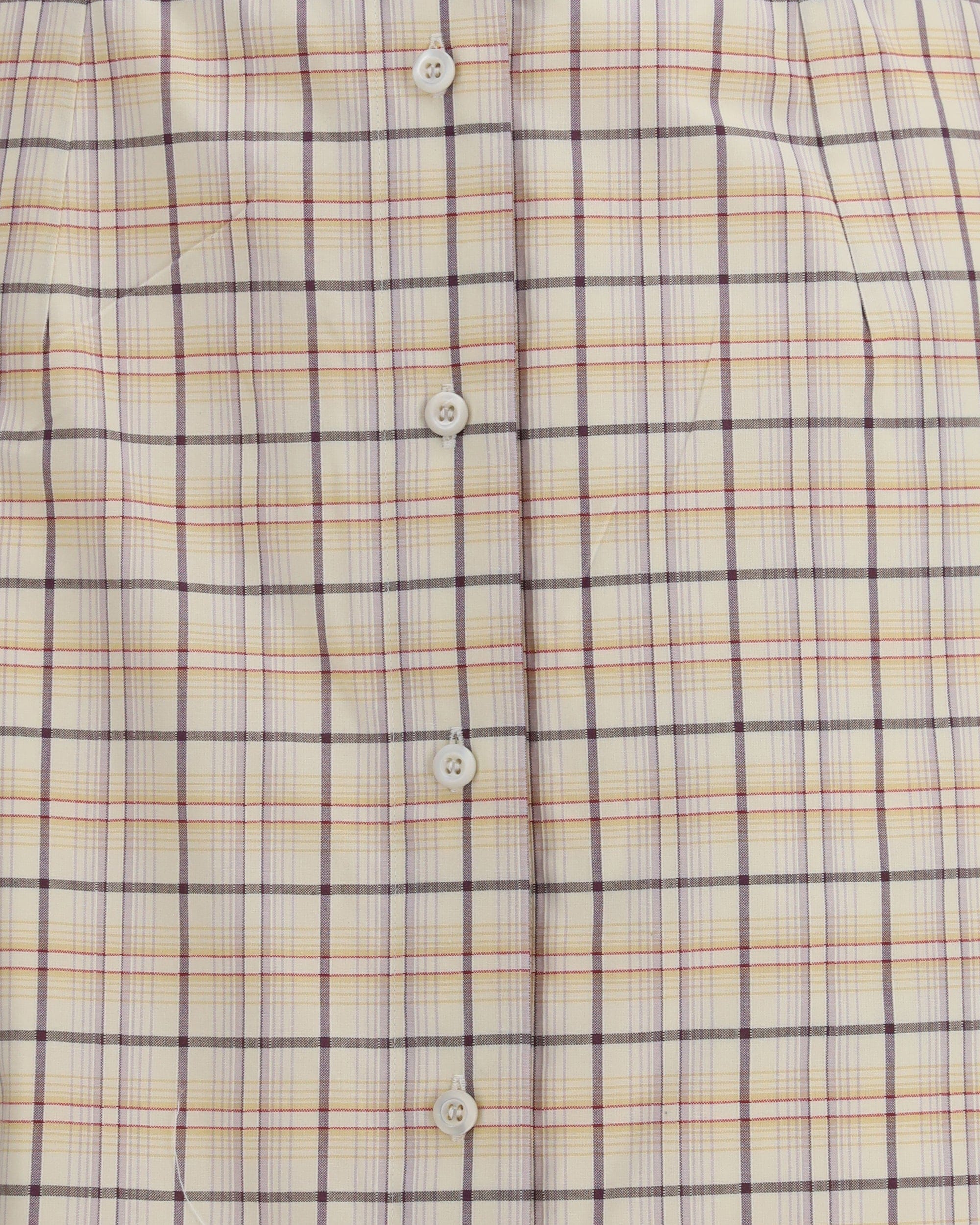 Prada Checked Cotton Poplin Pencil Skirt