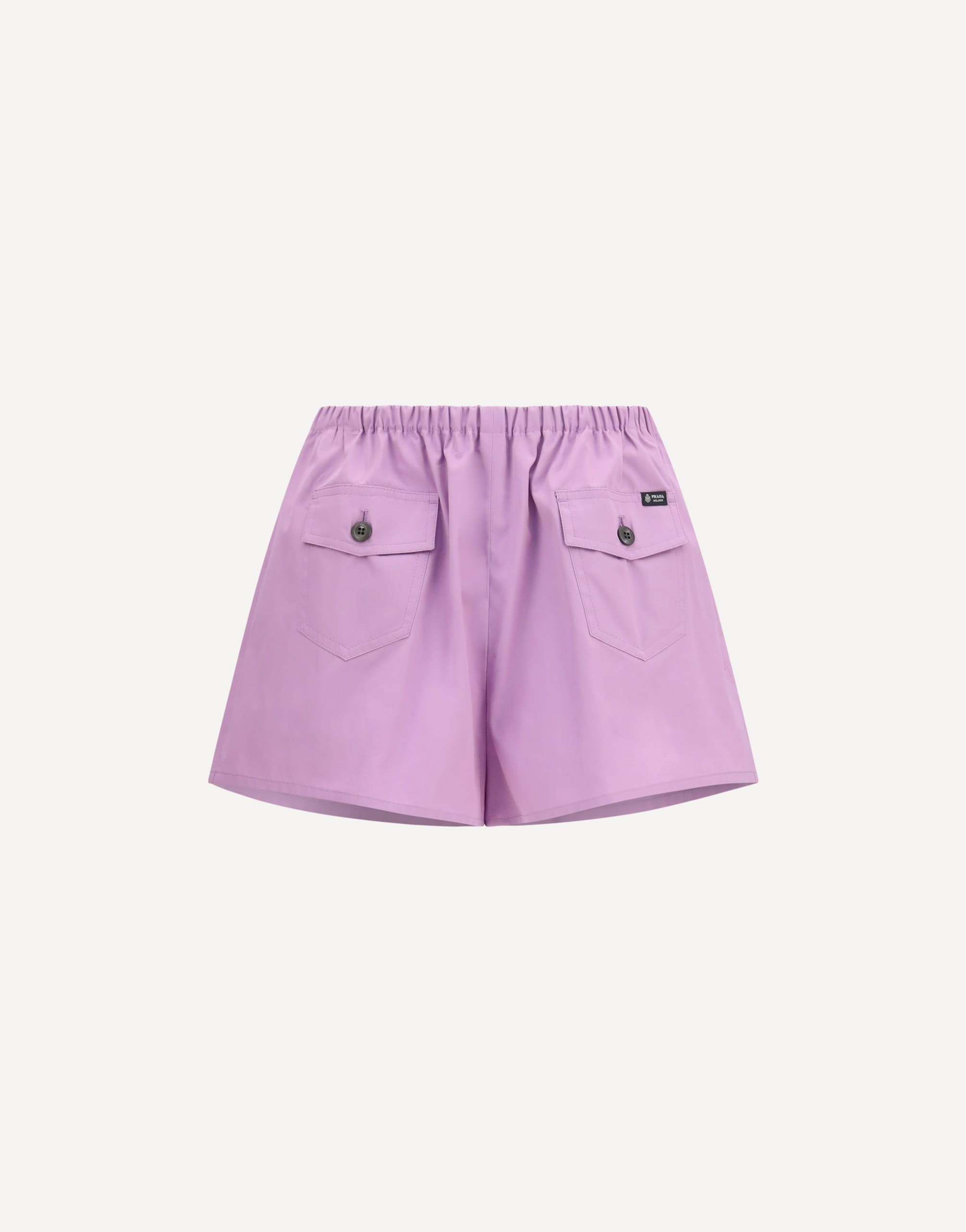 Prada Cotton Shorts With Logo Patch