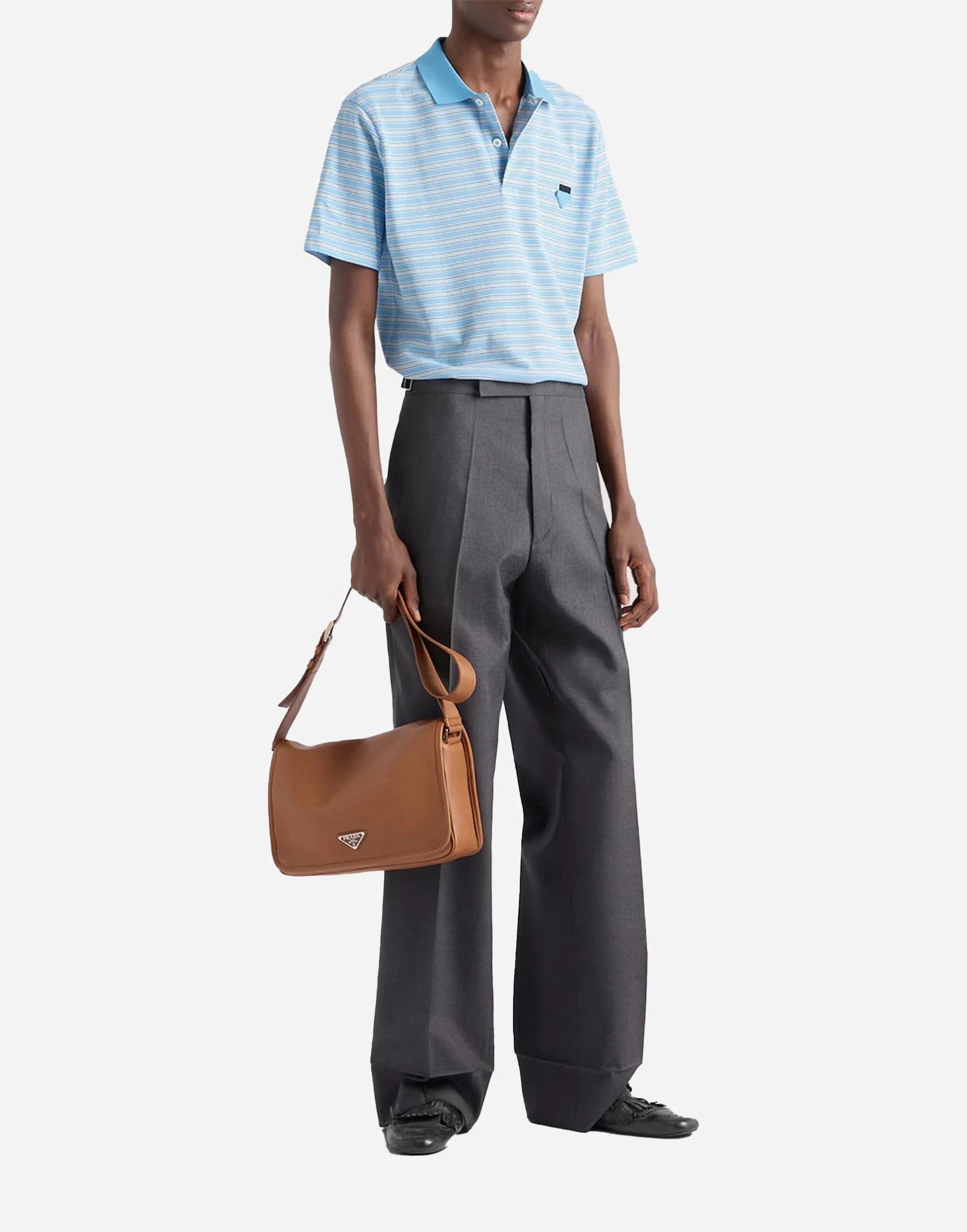 Prada Cotton Striped Polo Shirt