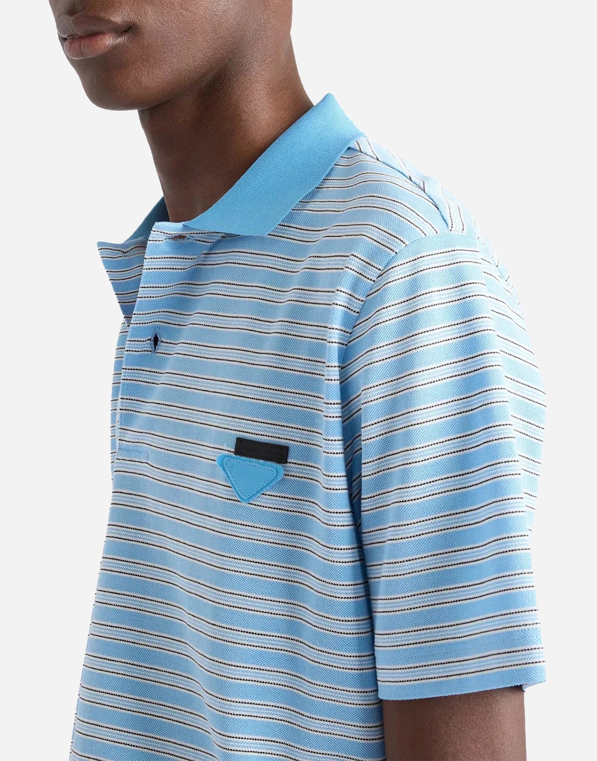 Prada Cotton Striped Polo Shirt