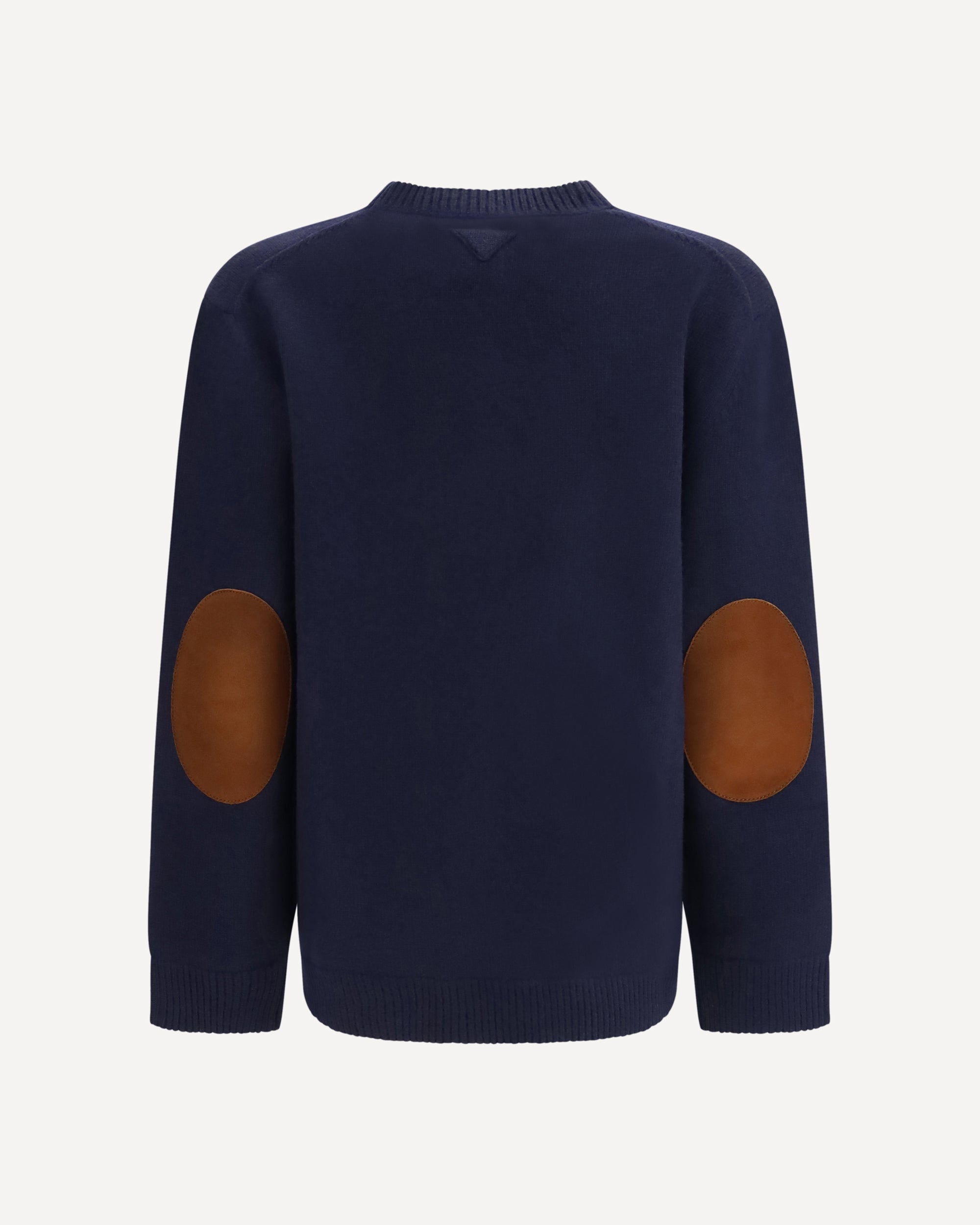 Prada Crewneck Sweater With Suede Elbow Patches - alternate view