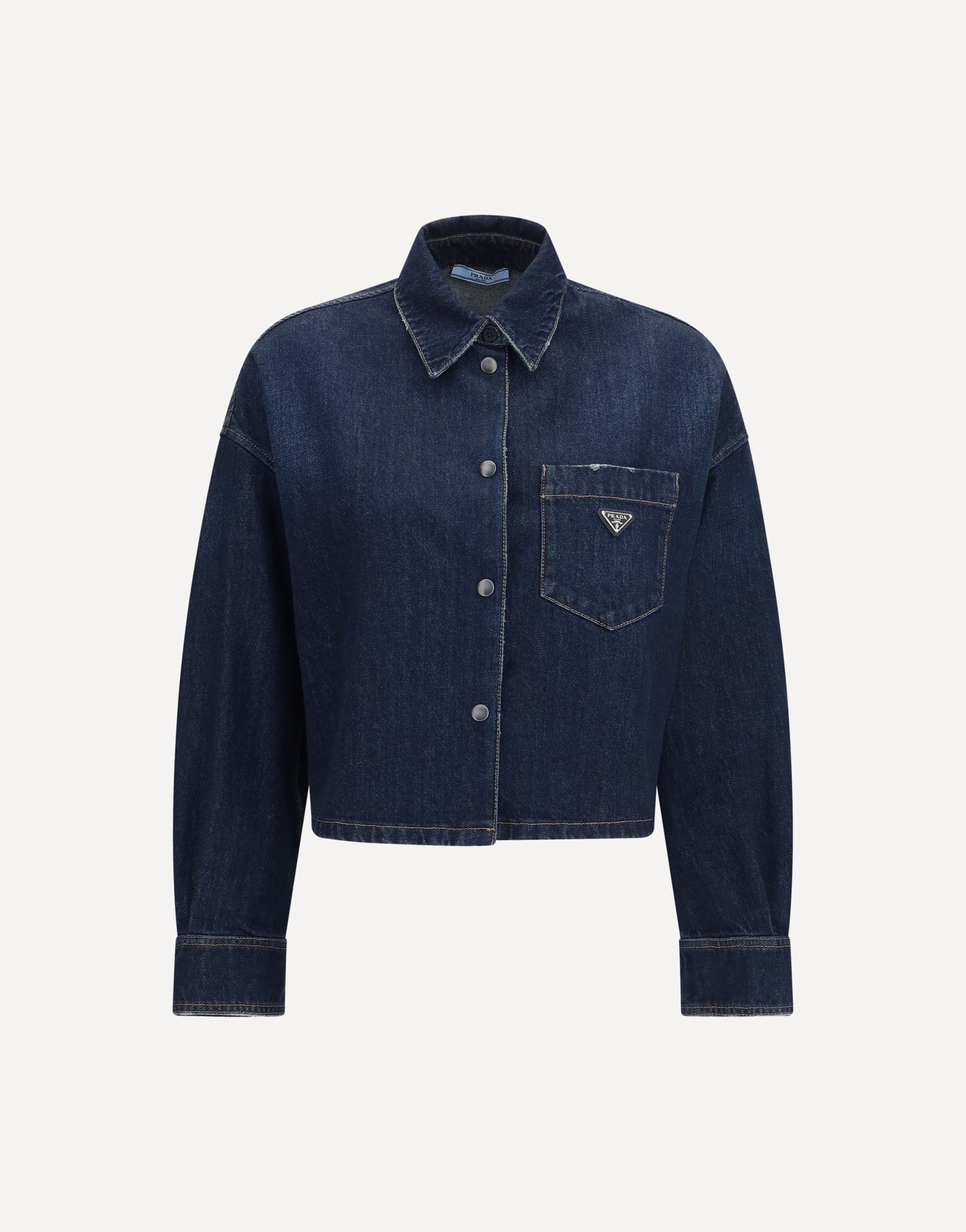 Chemise en denim Prada avec logo