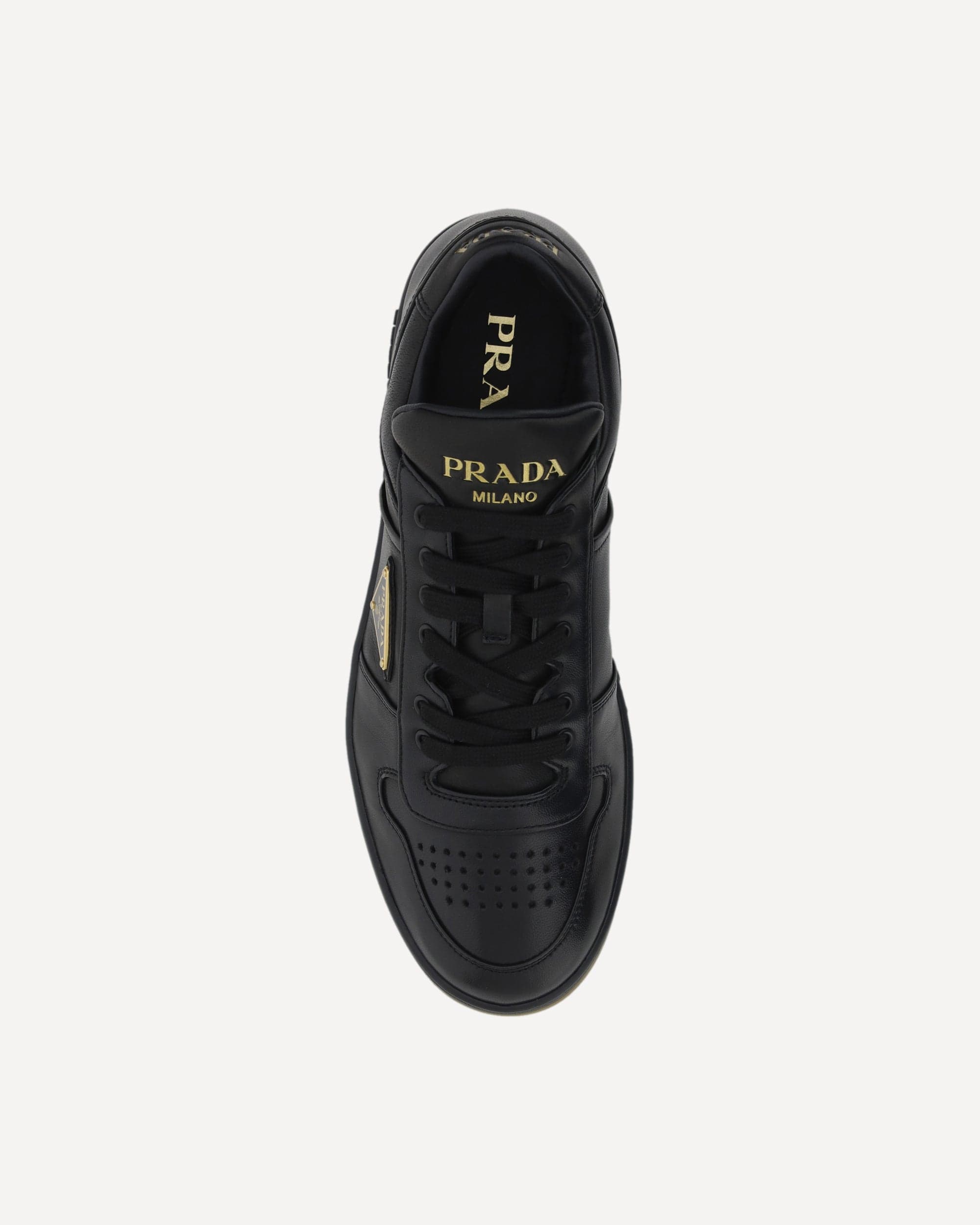 Prada Prada Downtown Leather Lace-Up Sneakers