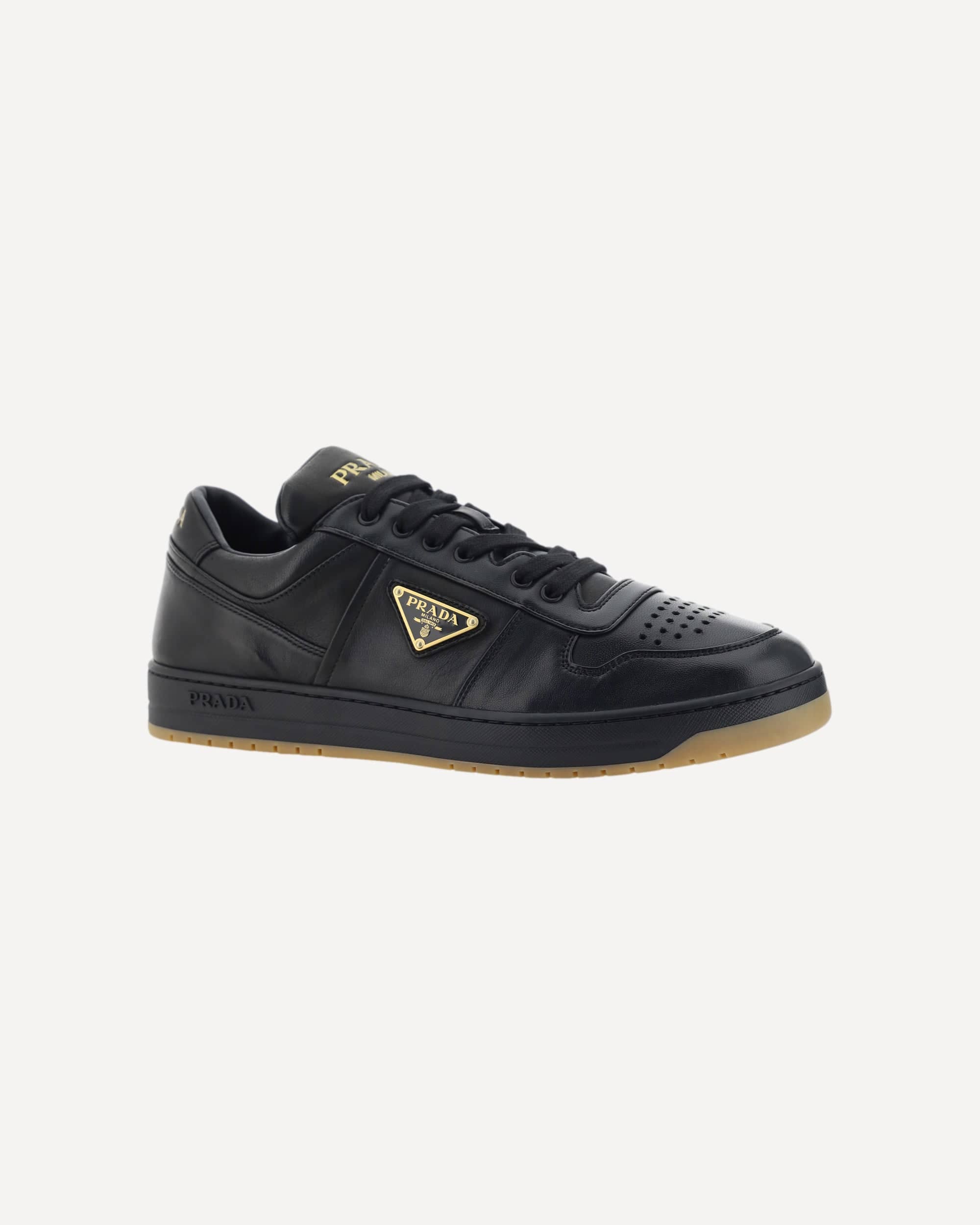 Prada Downtown Leather Lace-Up Sneakers - alternate view