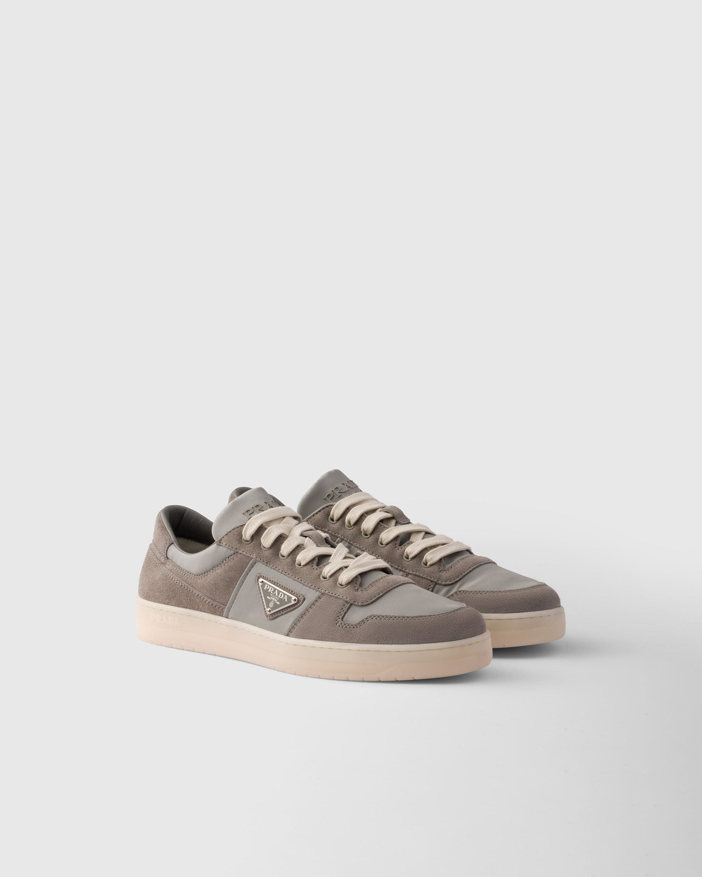 Prada Downtown Re-Nylon-Suede Sneakers