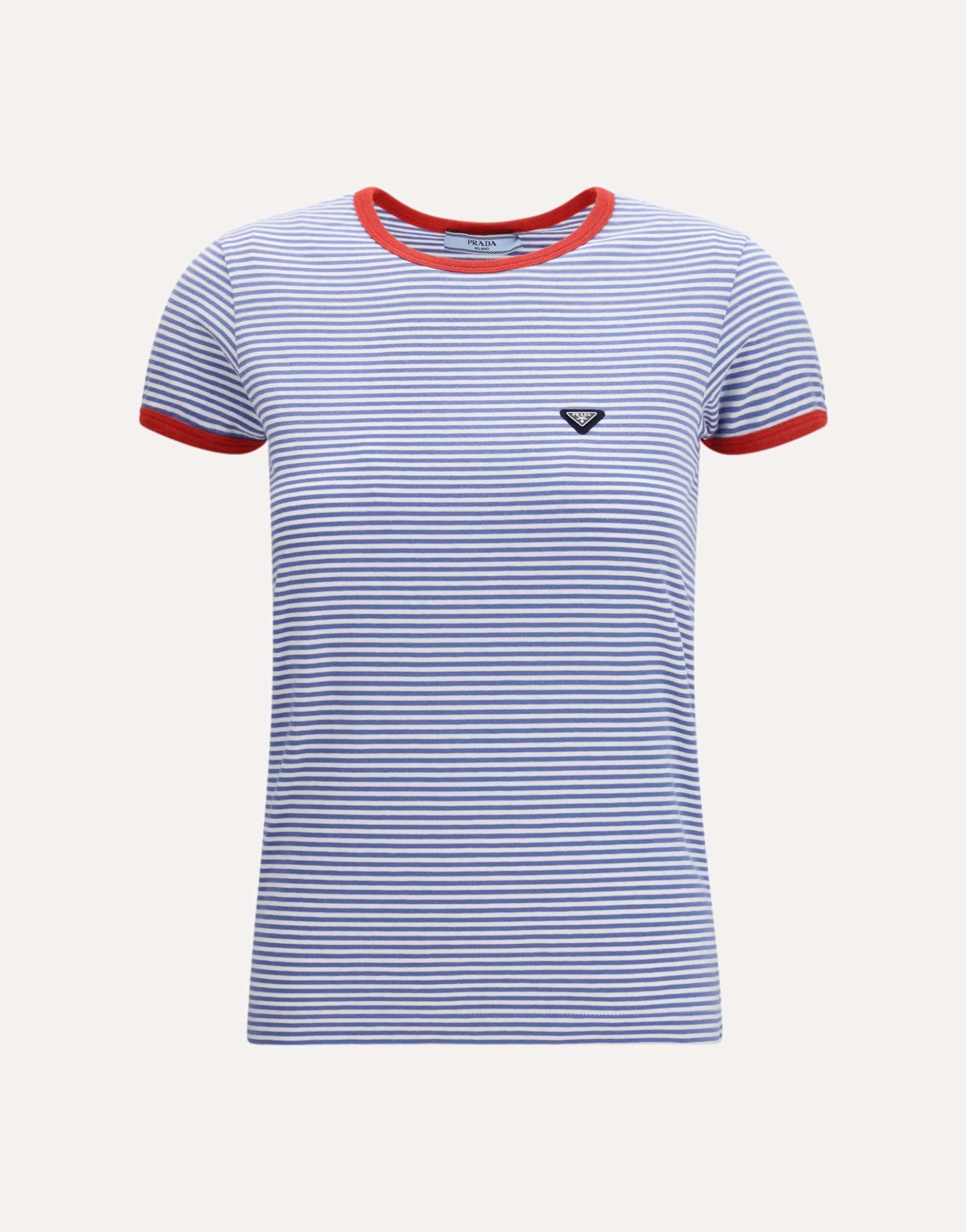 Prada Embroidered Cotton T-Shirt