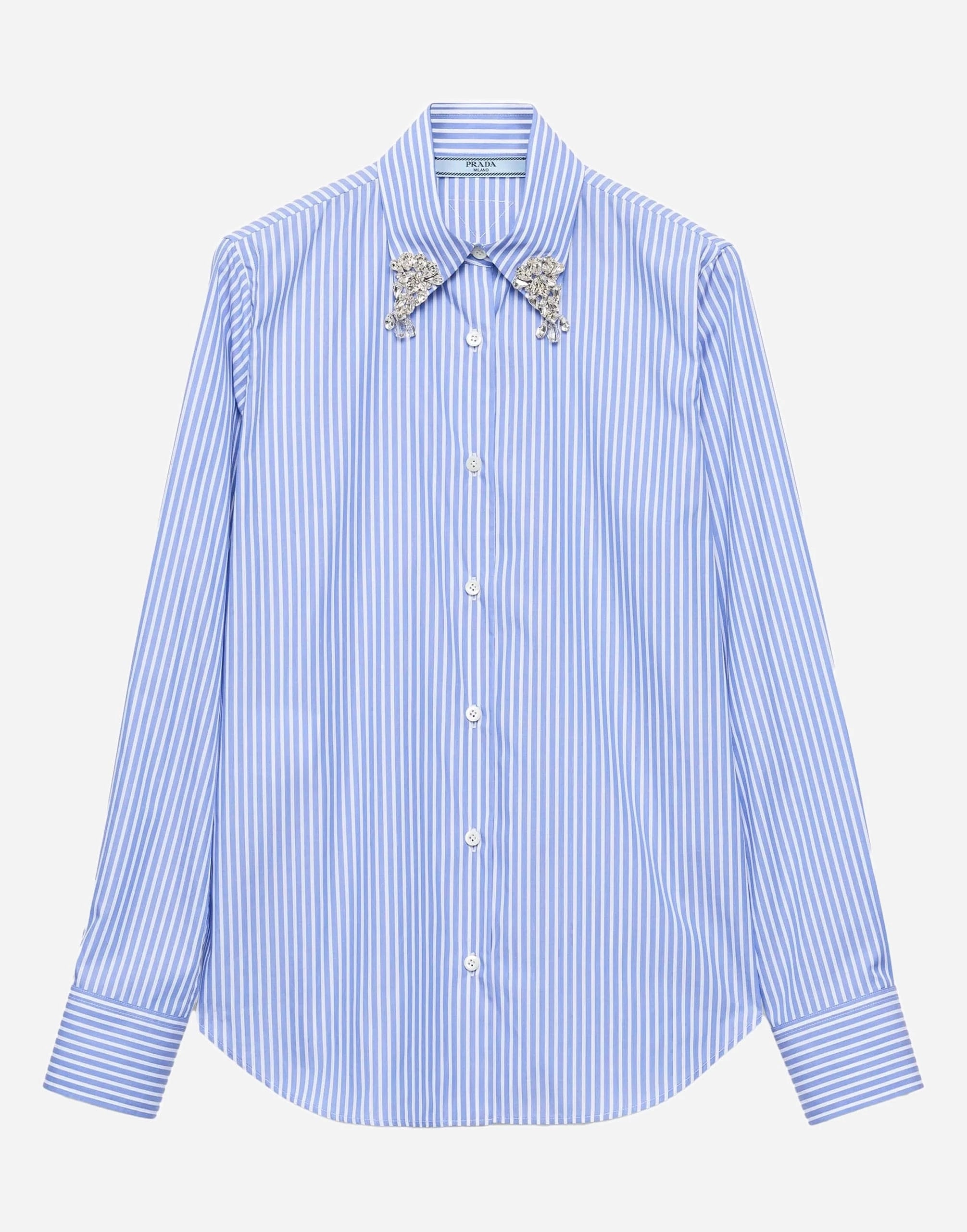 Prada Embroidered Stripe Shirt