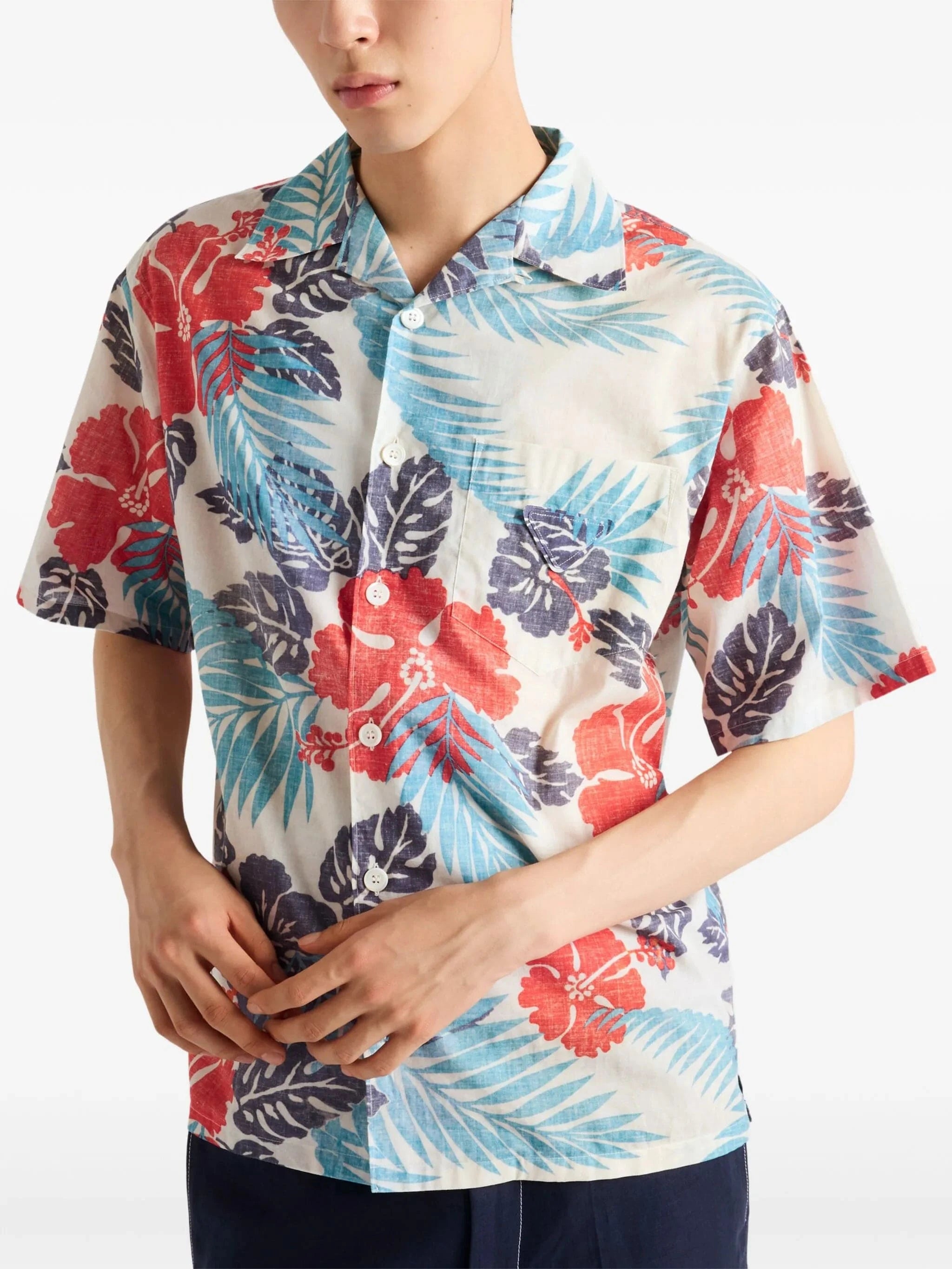 Prada Floral-Print Bowling Shirt