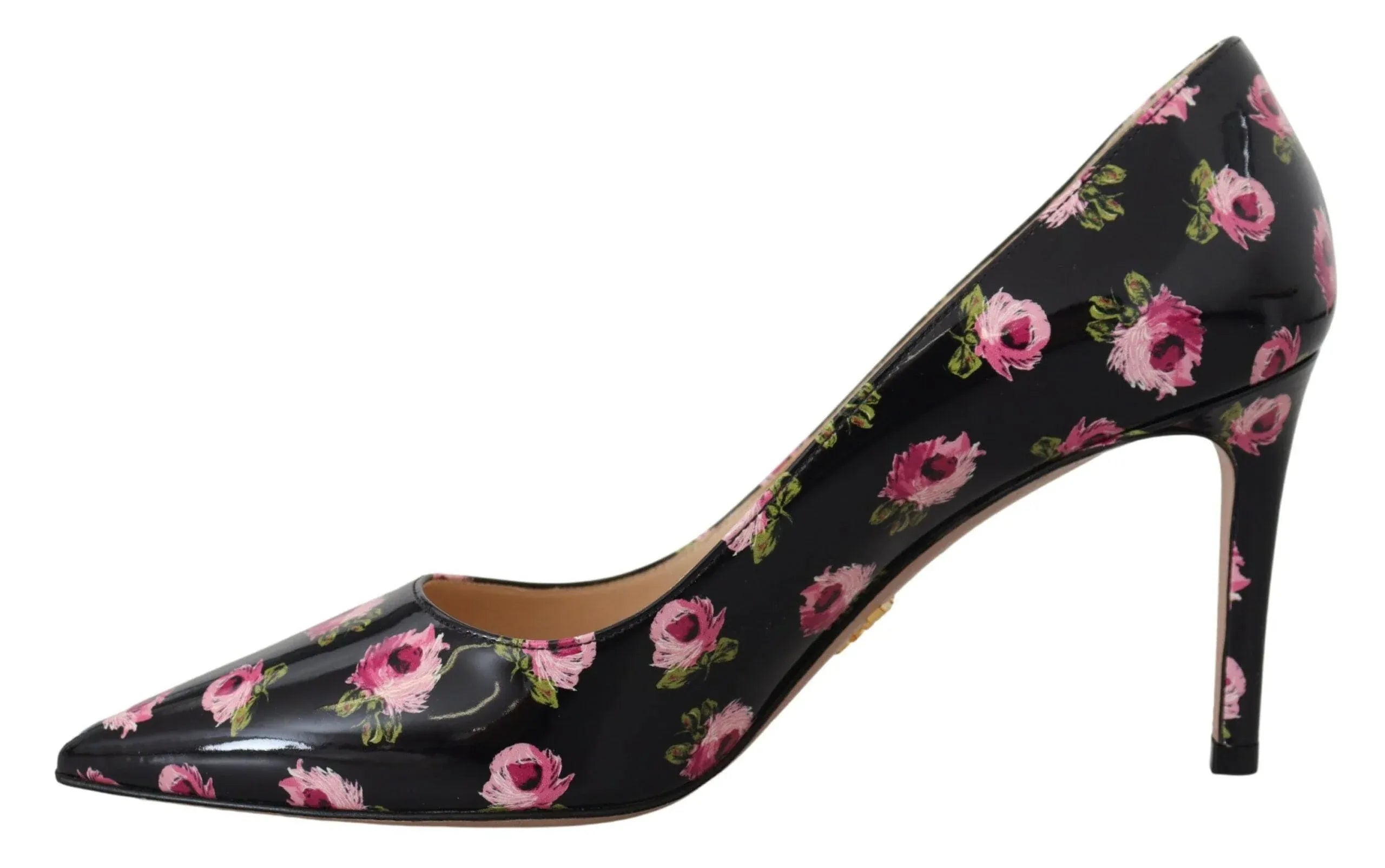 Prada Prada Floral Print Pointed-Toe Stiletto Pumps