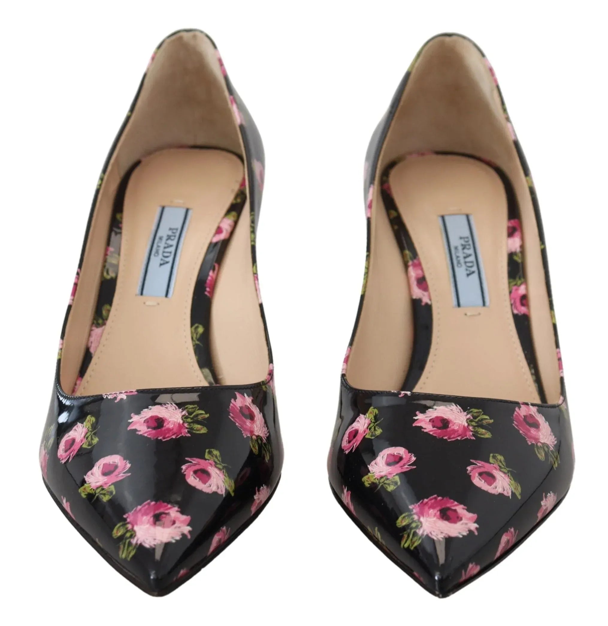 Prada Prada Floral Print Pointed-Toe Stiletto Pumps