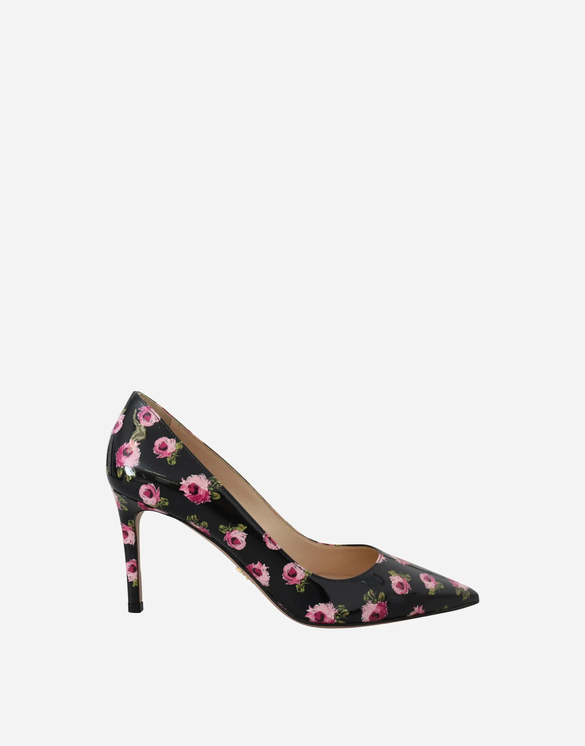 Prada Prada Floral Print Pointed-Toe Stiletto Pumps