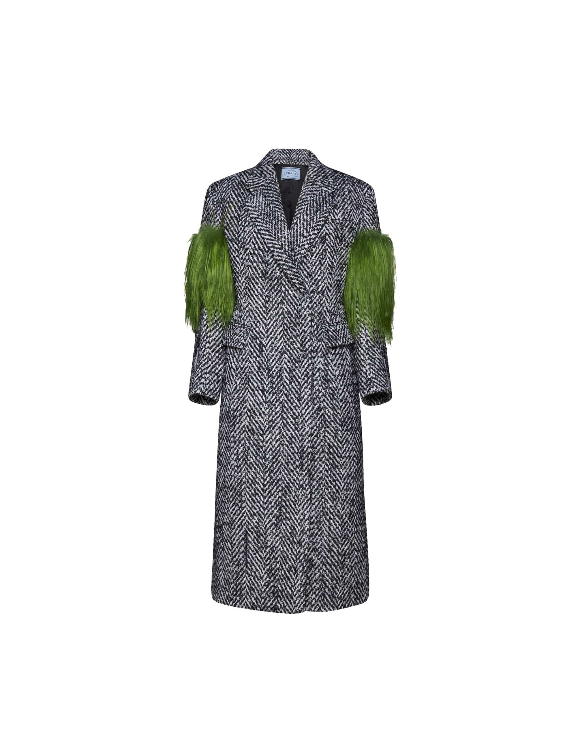 Prada Prada Herringbone Wool Coat