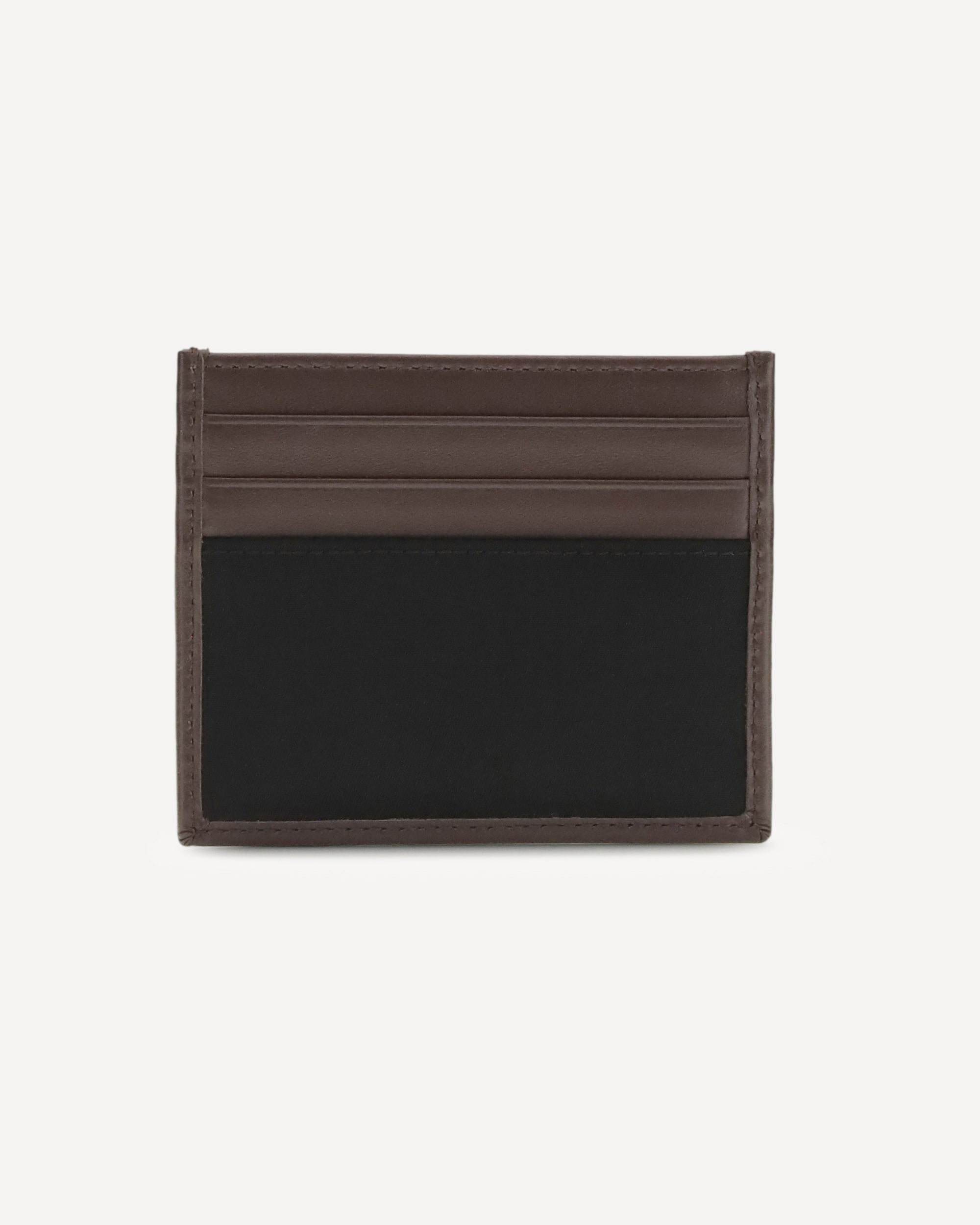 Prada Leather And Fabric Card Holder