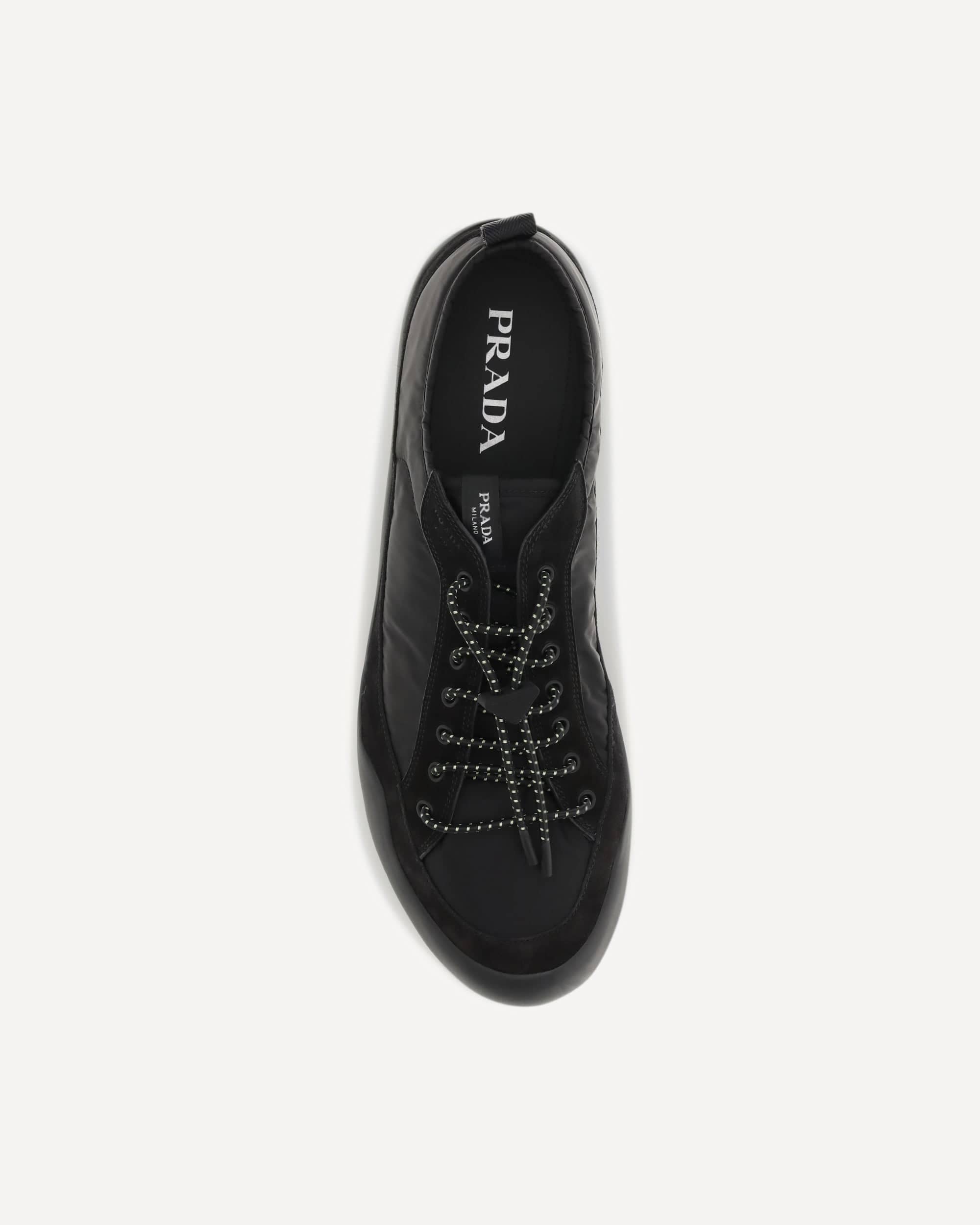Prada Leather And Fabric Sneakers