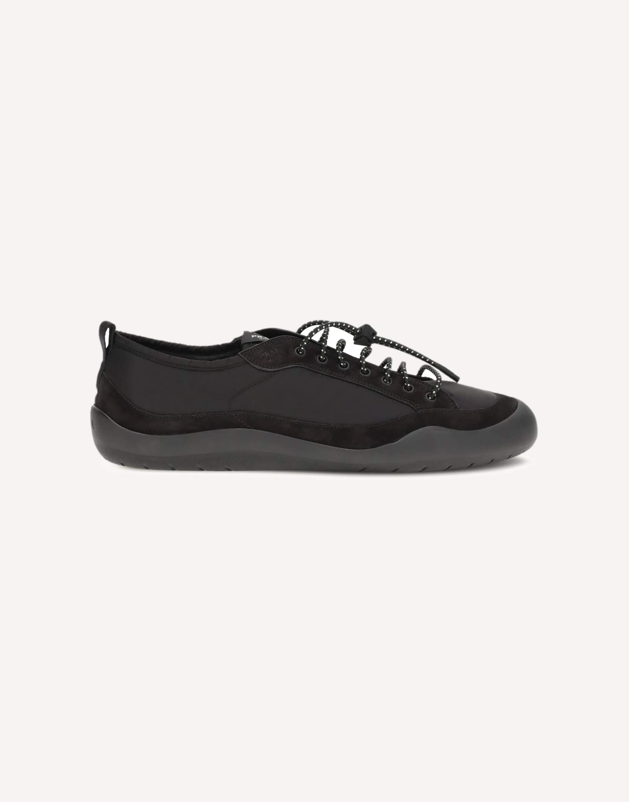 Prada Leather And Fabric Sneakers