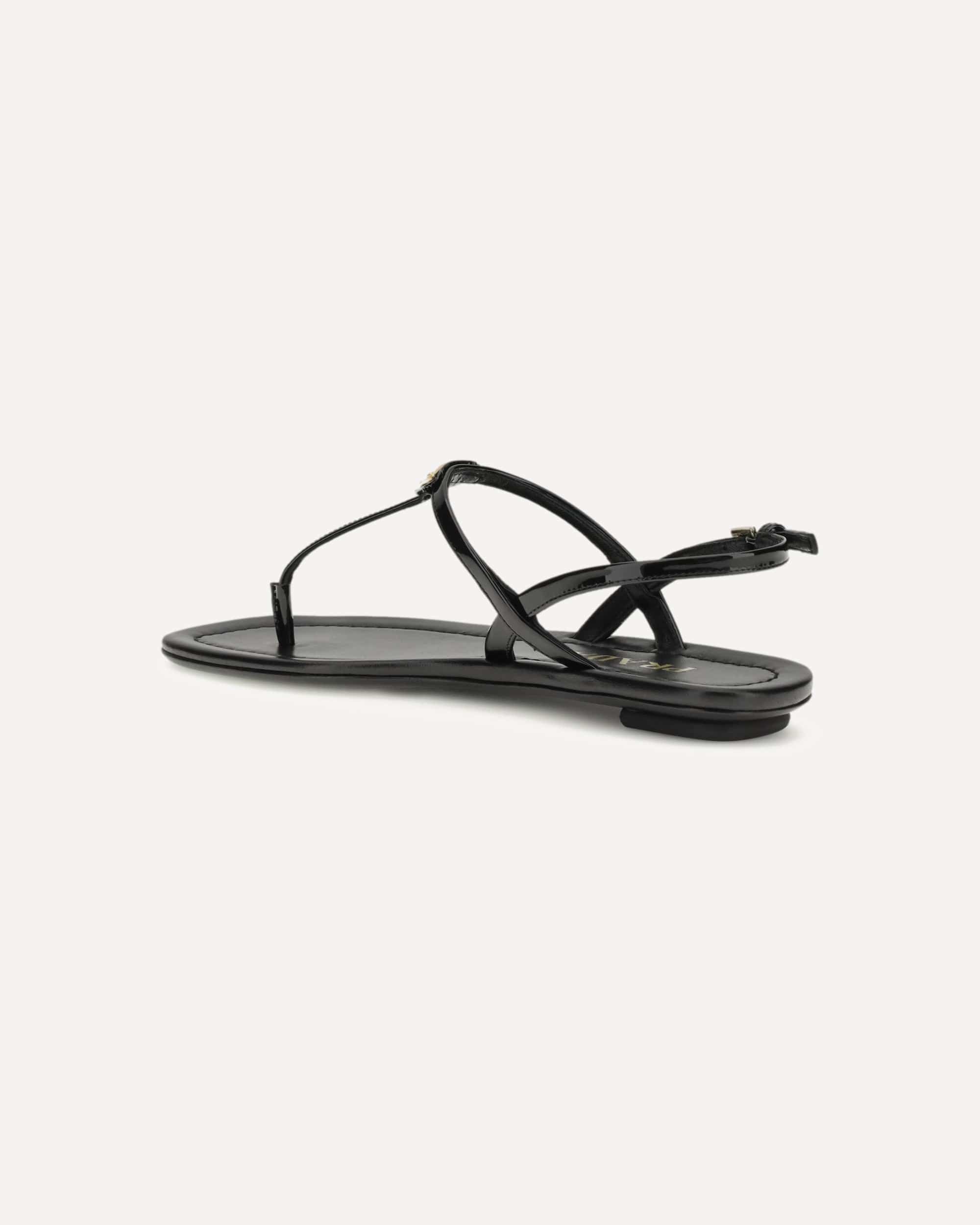 Prada Leather Flip-Flop Sandals