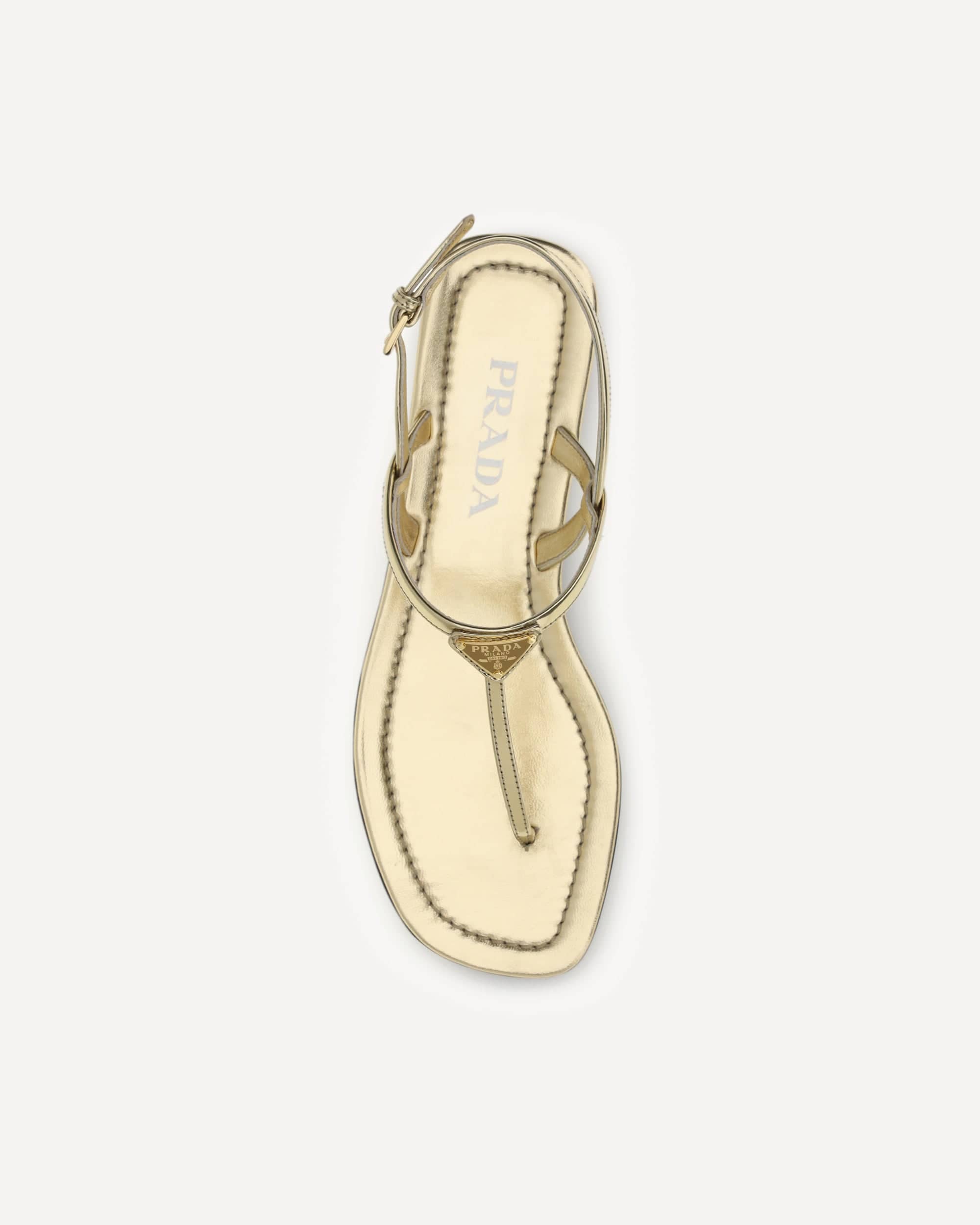 Prada Leather Flip-Flop Sandals