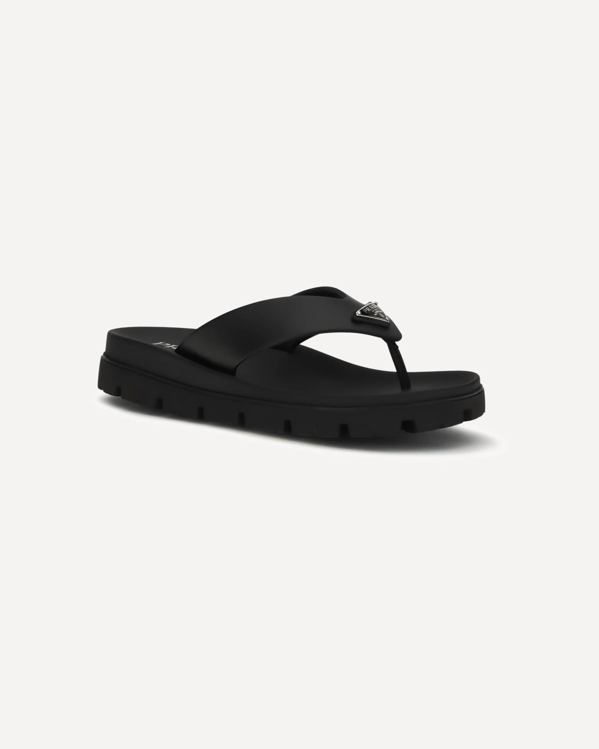 Leather Slide Sandals - alternate view