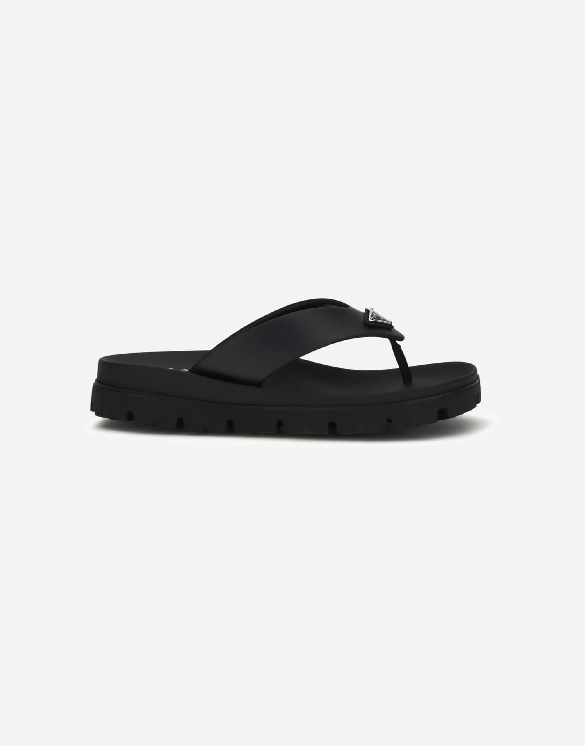 Prada Leather Slide Sandals