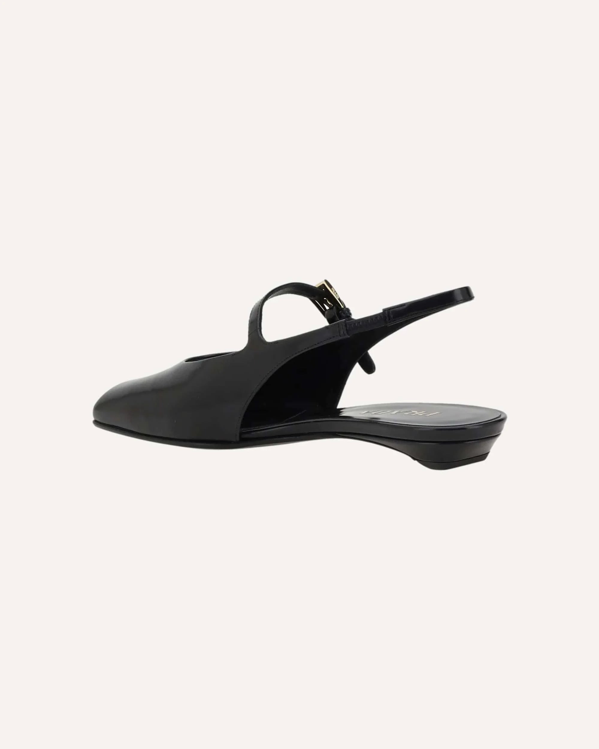 Prada Leather Slingback Ballet Flats