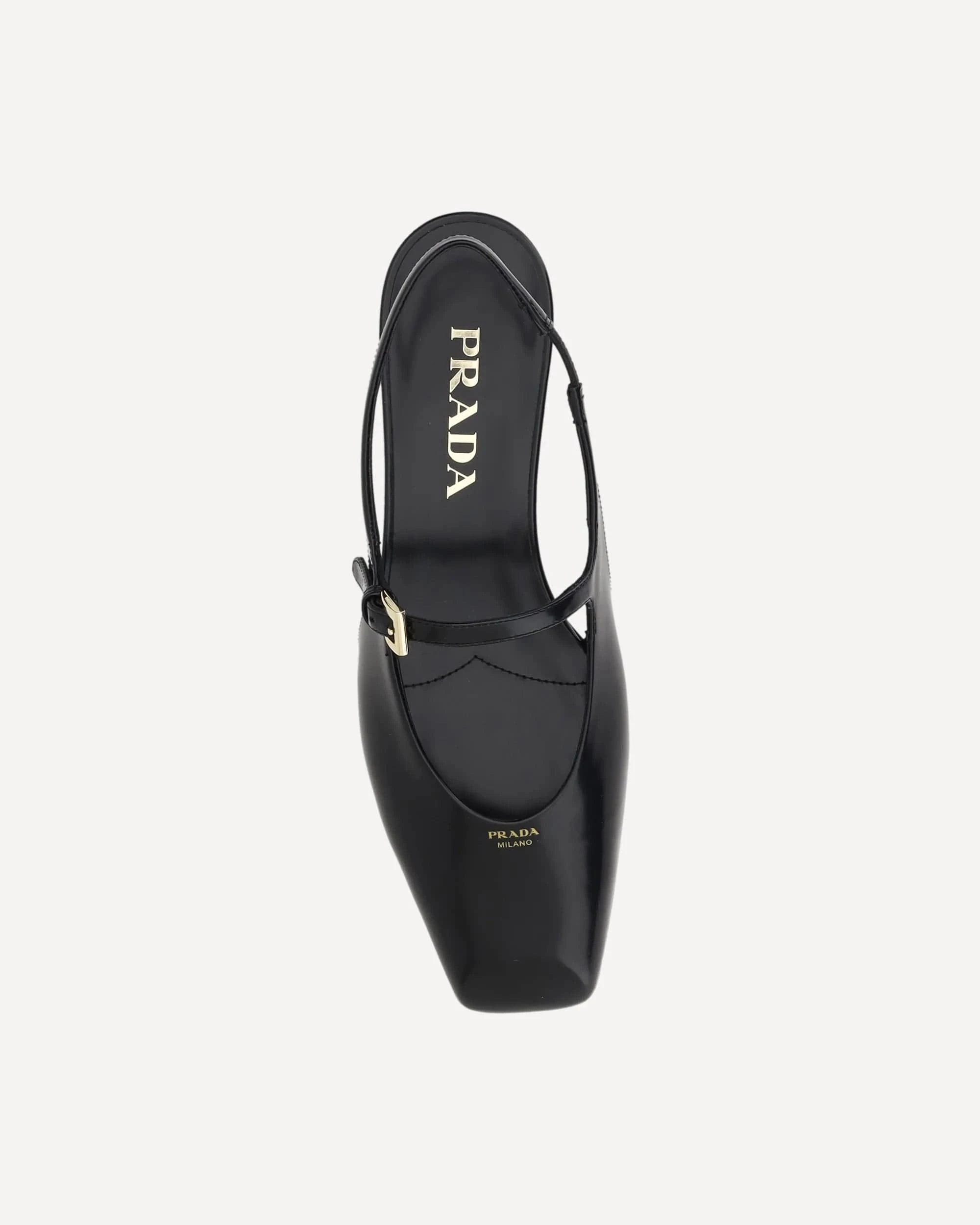 Prada Leather Slingback Ballet Flats